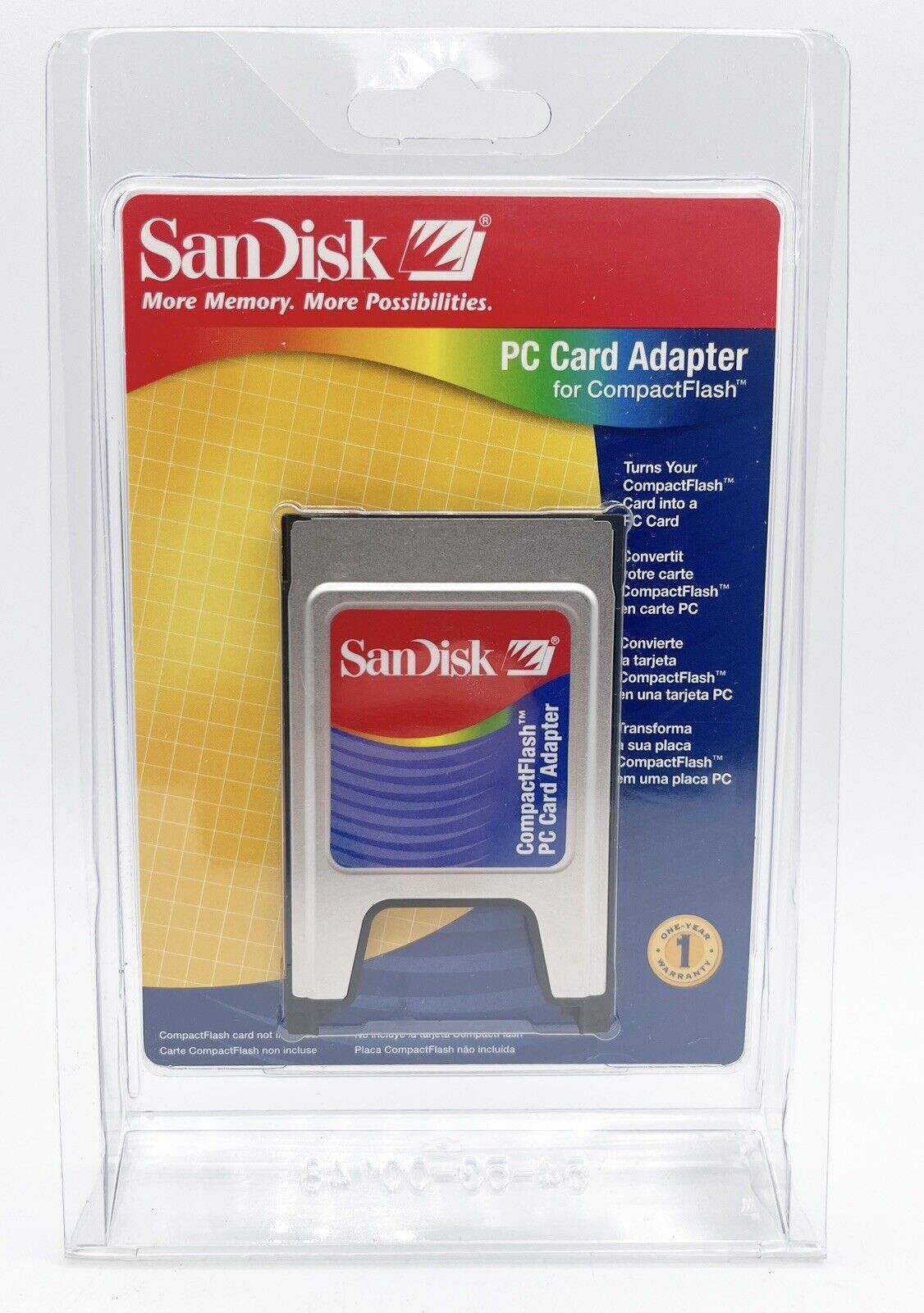 SanDisk CF to PC Card Adapter CompactFlash PCMCIA (SDAD-38-A10)
