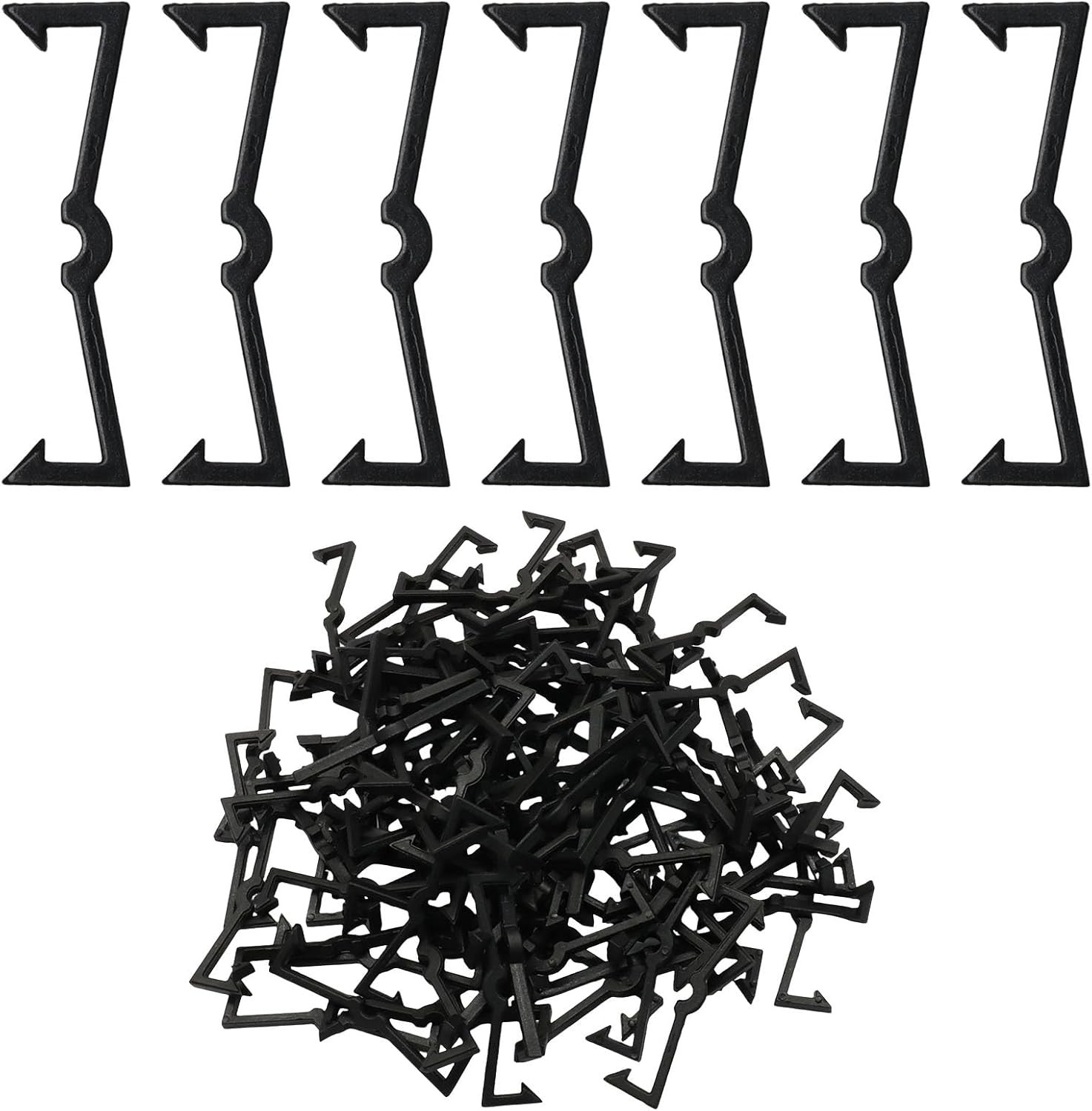 100Pcs Pegboard Clips Hook Locks Black Plastic Peg Locks Pegboard Hook Retainers