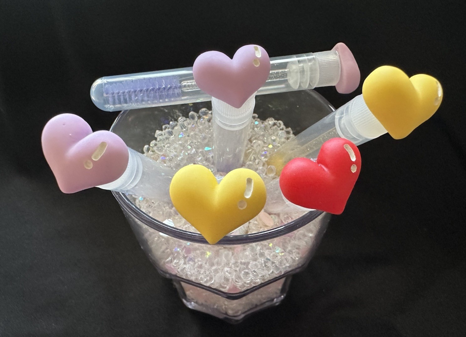 10 ct.  Mascara brushes, eyelash brushes, mascara wands with tube, lash spoolies