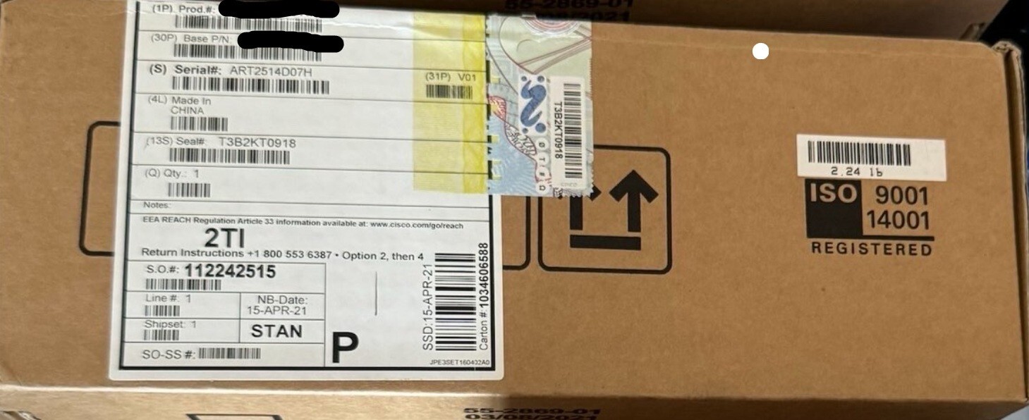 Brand New Cisco C9K-PWR-1600WAC-R Catalyst 9500 1600W Power Supply