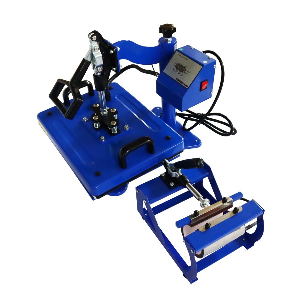 5in1 Flat Heat Press Mug Plate Cap Hat T-shirts DIY Printing Transfer Machine