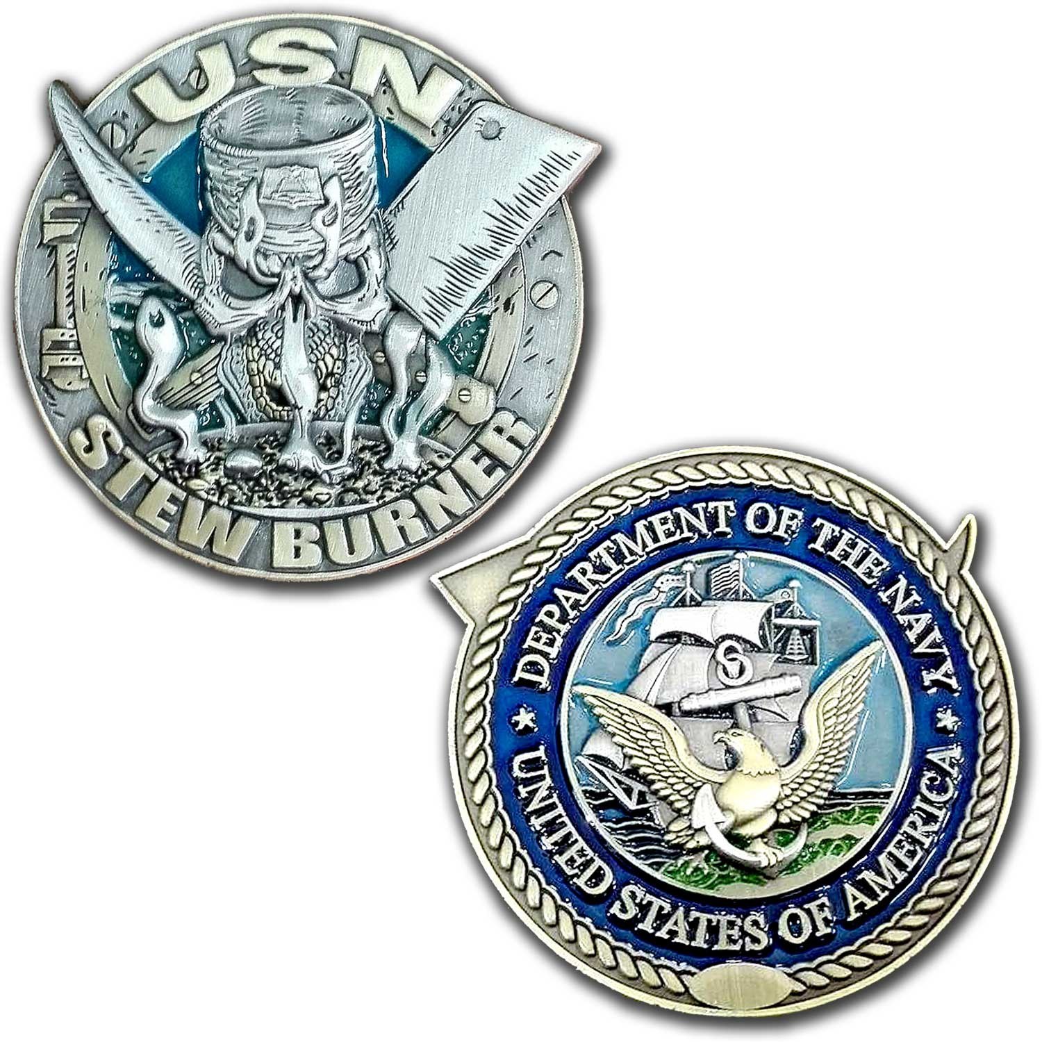 US Navy Culinary Specialist CS Rate Military Coin Veteran Challenge Coin