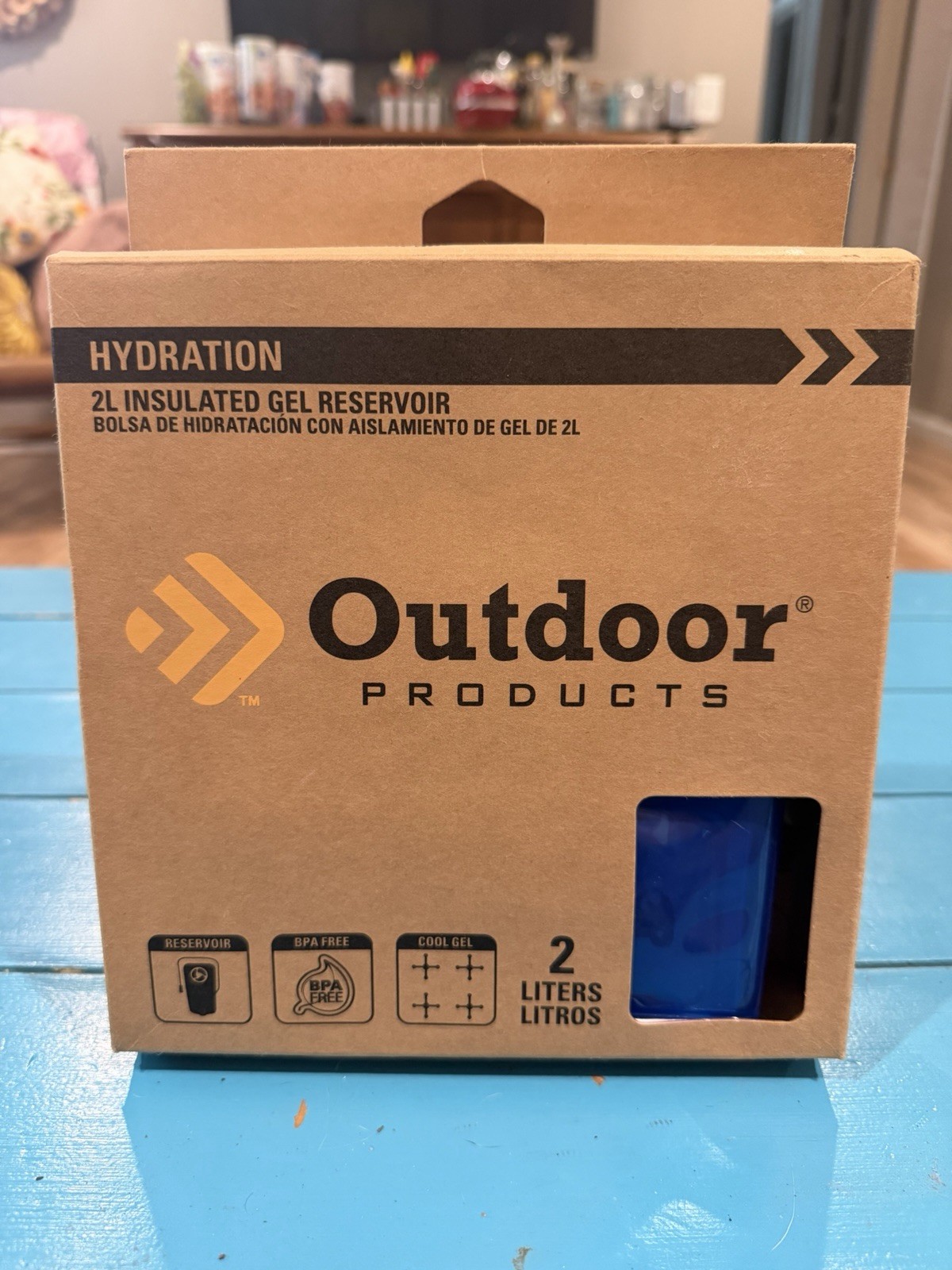 Outdoor Products 2 Liter Insulated Hydration Reservoir Gel Bladder, Blue