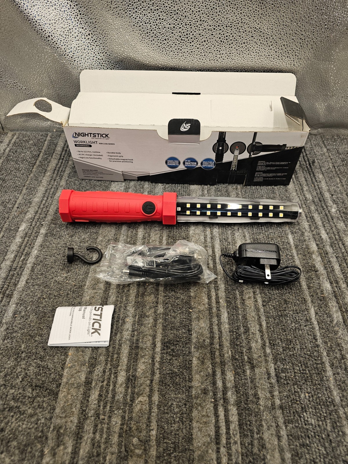 NIGHTSTICK NSR-2168R Rechargeable LED Work Light - Red 600 Lumens