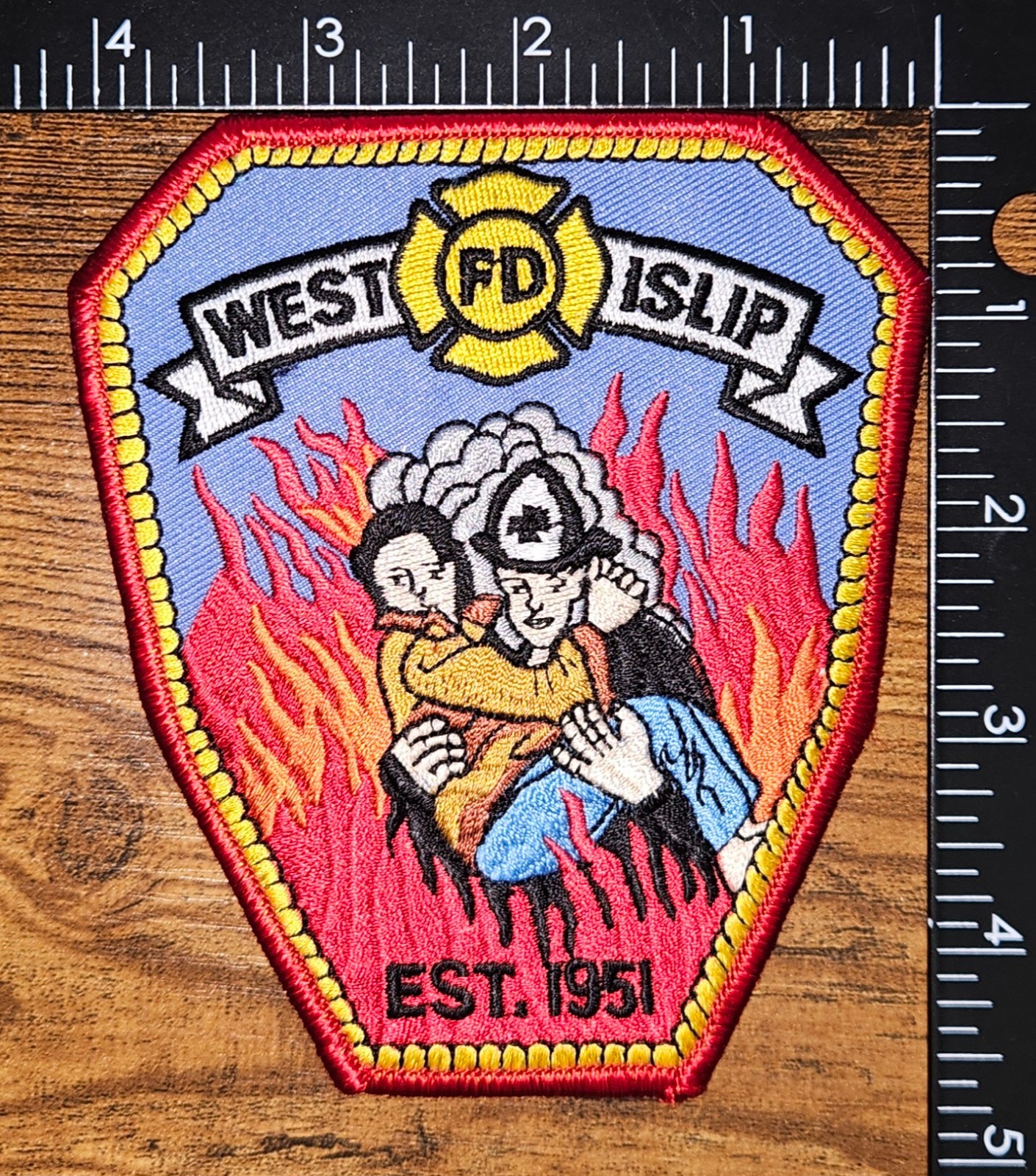 West Islip Fire Department Long Island New York Fire Fighting Shoulder Patch