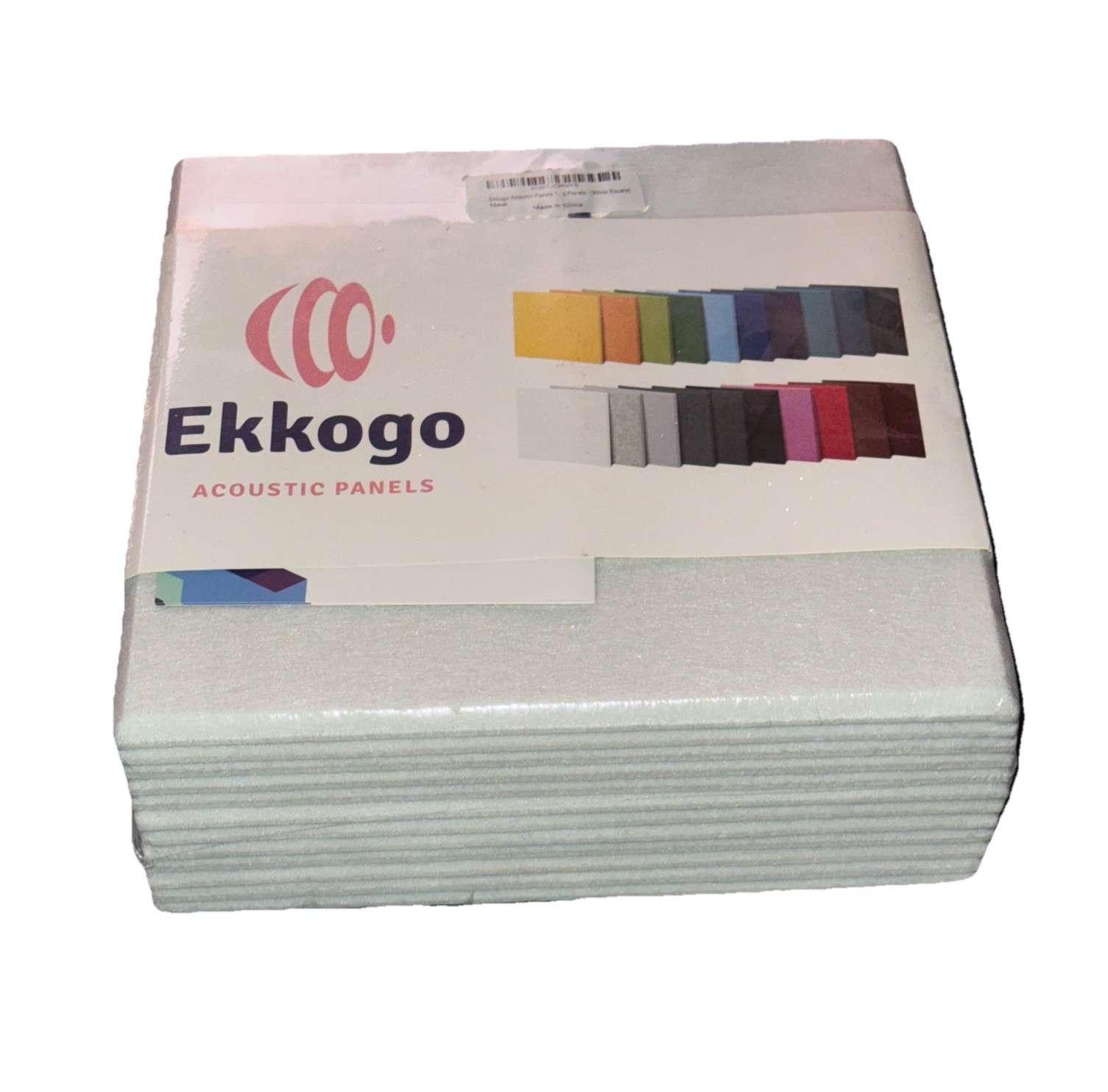 Ekkogo Acoustic Panels Pack Of 12 - White Square Size 12"x12" ( New Sealed )