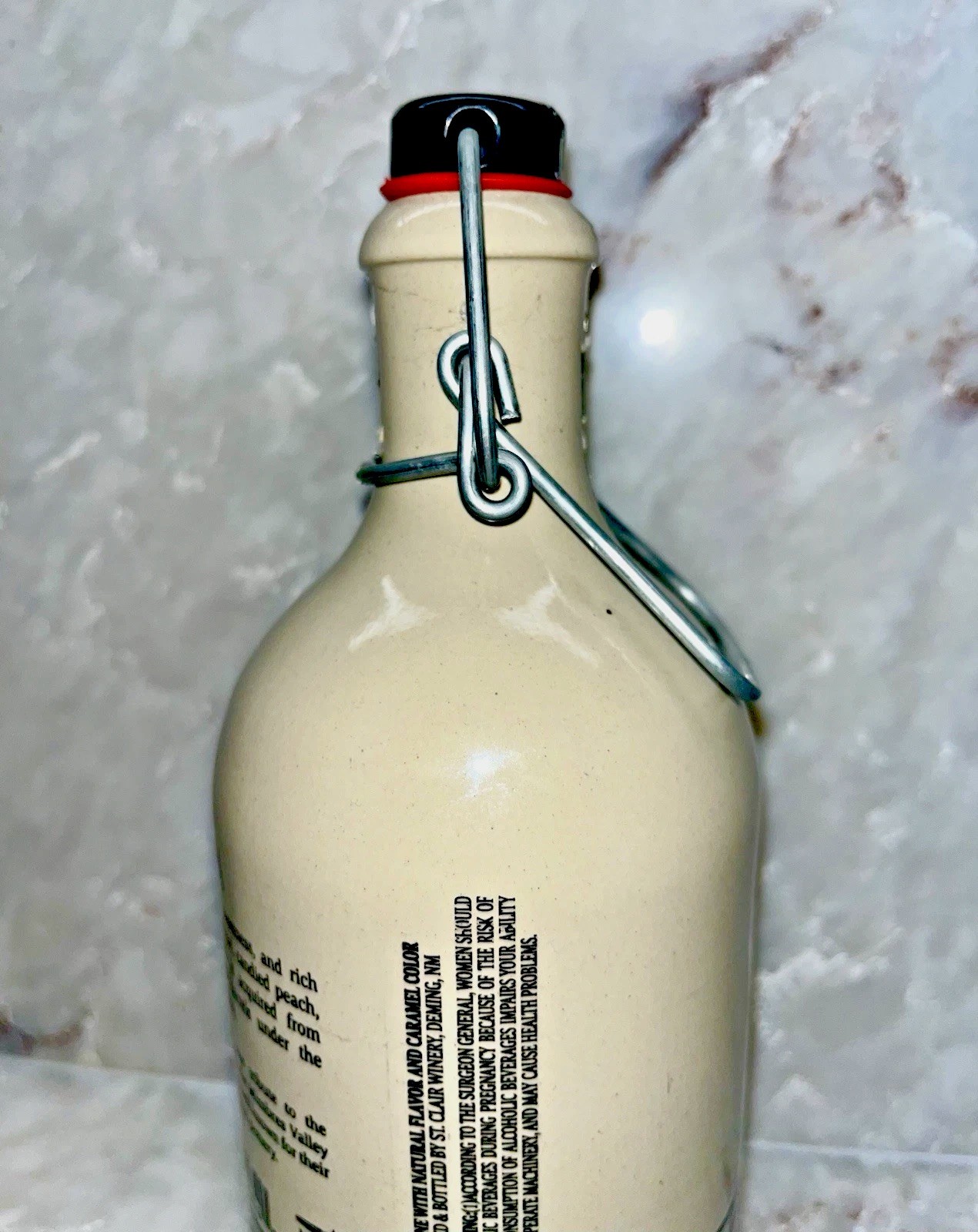 St. Clair Special Reserve KIVA Liqueur Empty Bottle with Bail Latch Pre-Owned