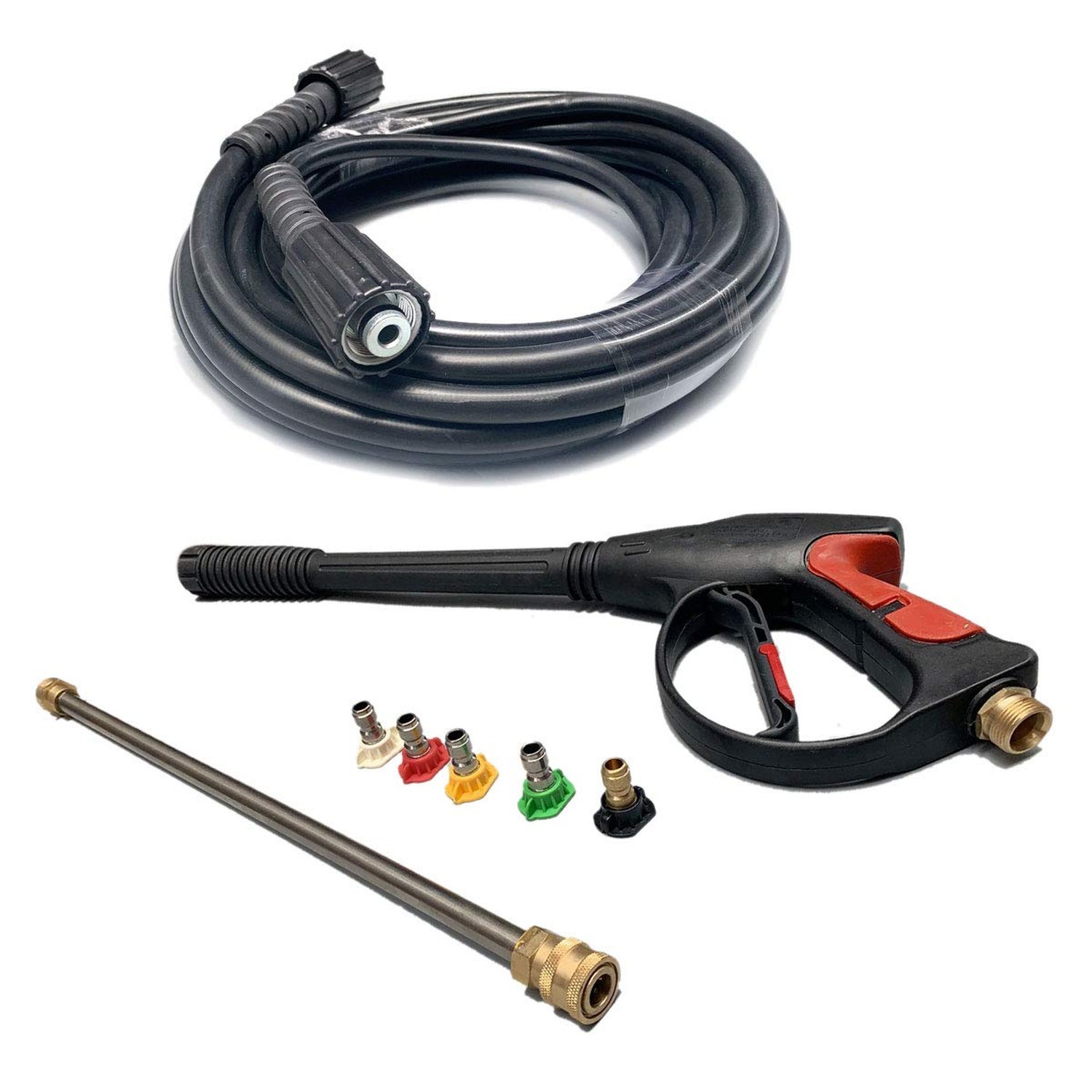 8-Part Pressure Washer Gun Replacement Kit, 5 Quick Connect Spray Nozzles, 36...