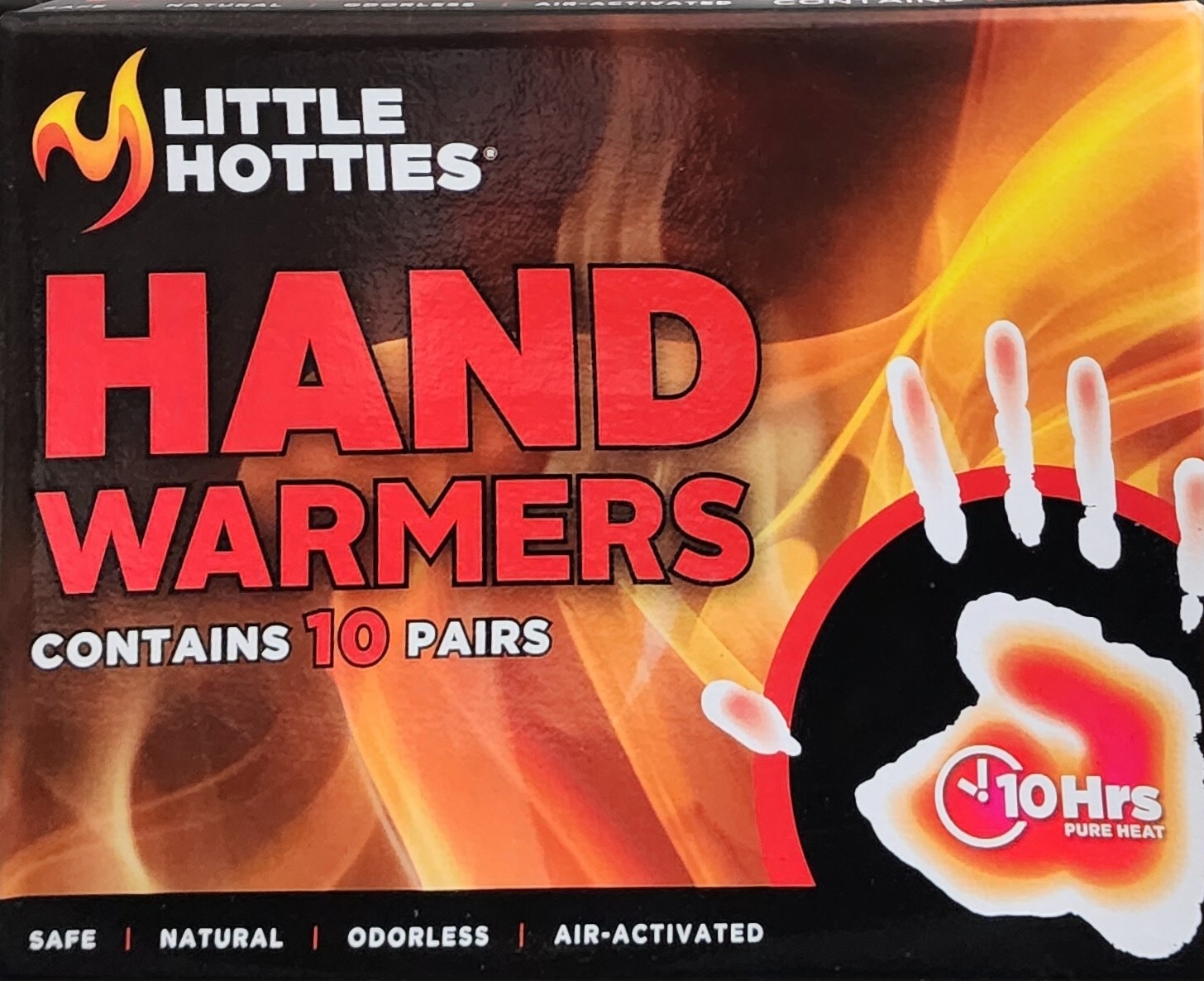 Little Hotties Hand Warmers 10 Hours Pure Heat Contains 10 Pairs Safe NEW SEALED