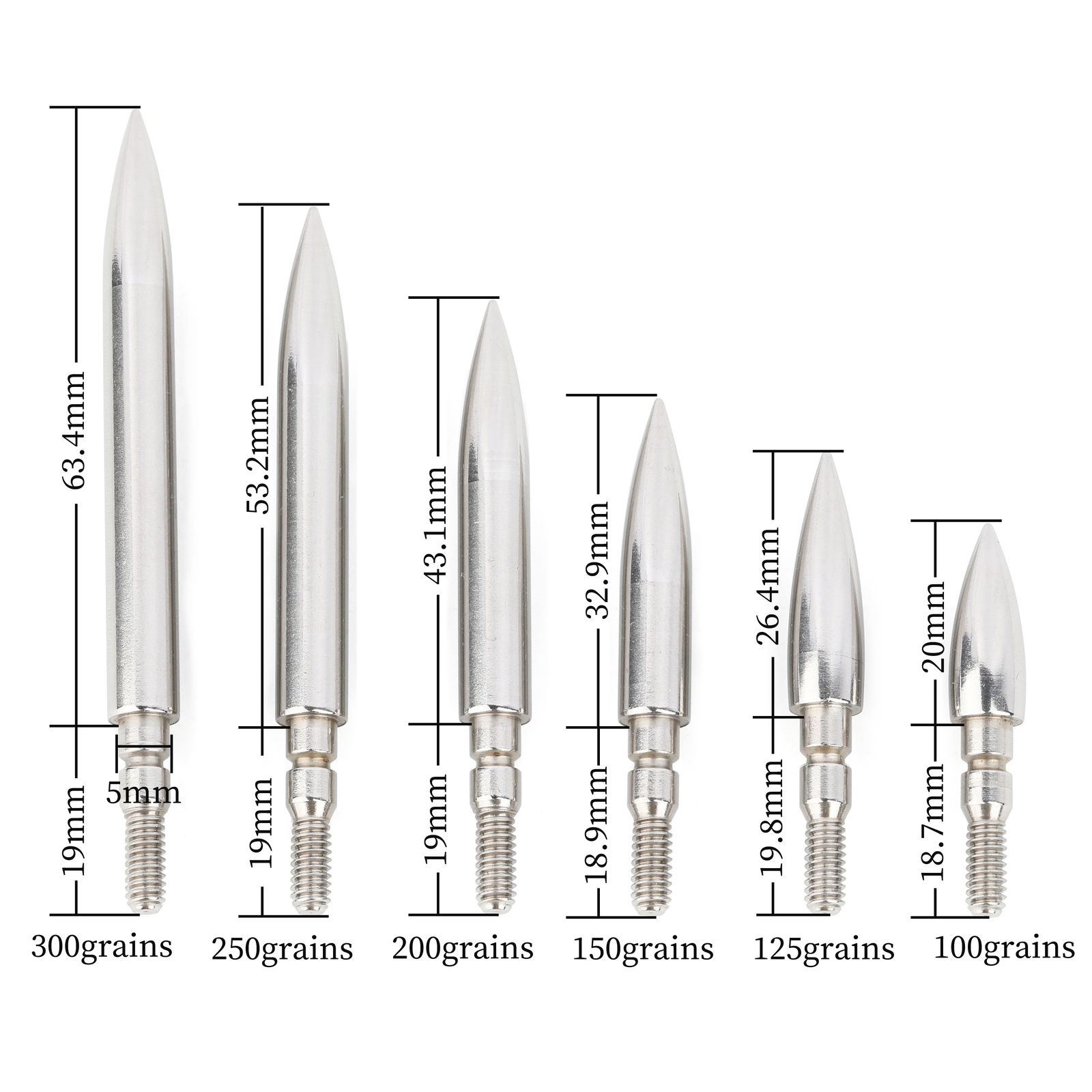100-300gr Points Archery Arrowheads 12pcs Broadheads Tips Practice Field Hunting