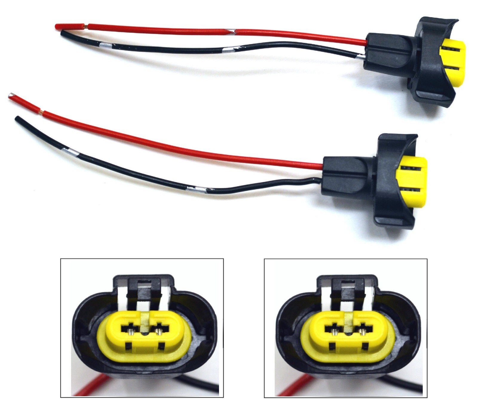 Wire Pigtail Female N H11 Two Harness Fog Light Bulb Lamp Connector Socket Plug