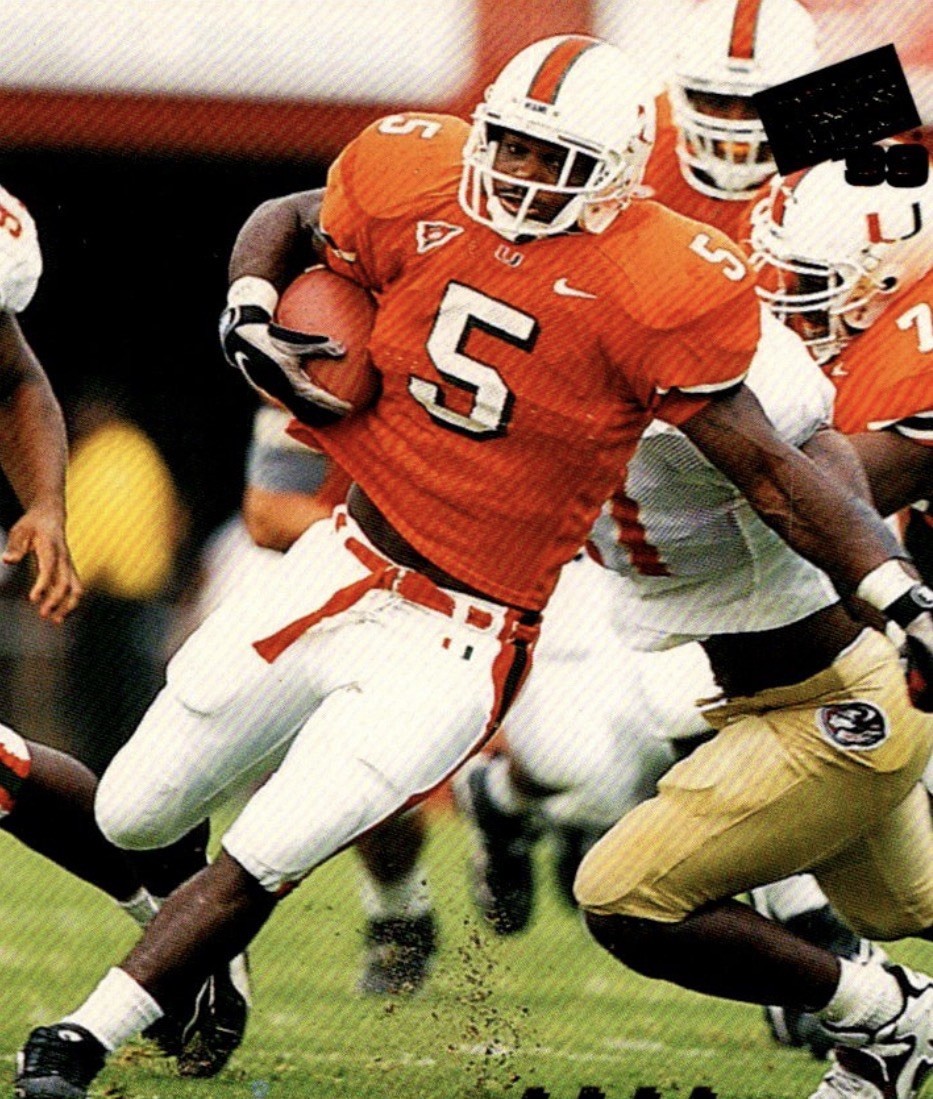 Miami Hurricanes Edgerrin James Jersey Large
