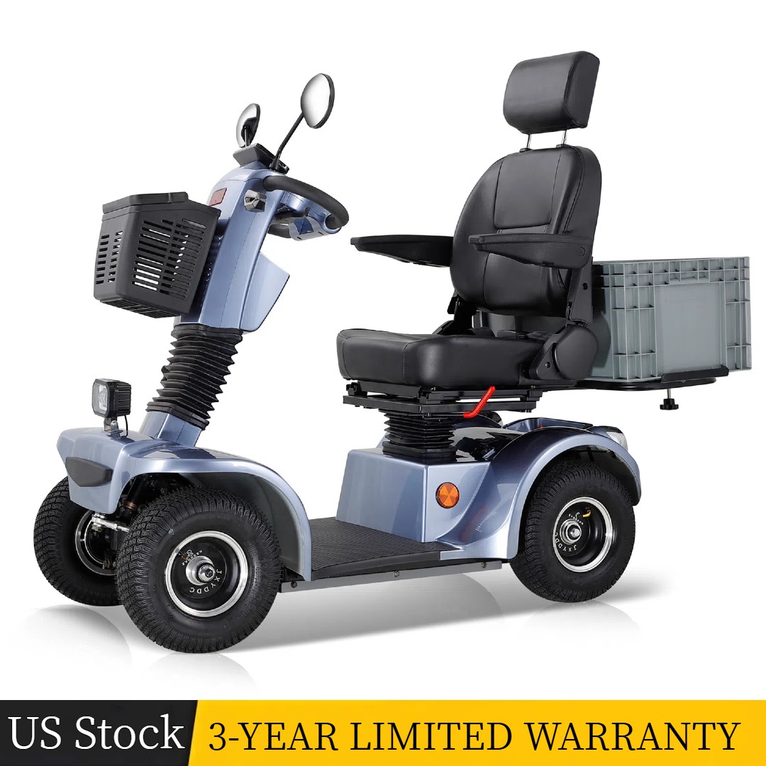 500W 4-Wheel Elderly Mobility Scooter Heavy Duty Scooters 48V 20Ah 31Miles 10Mph