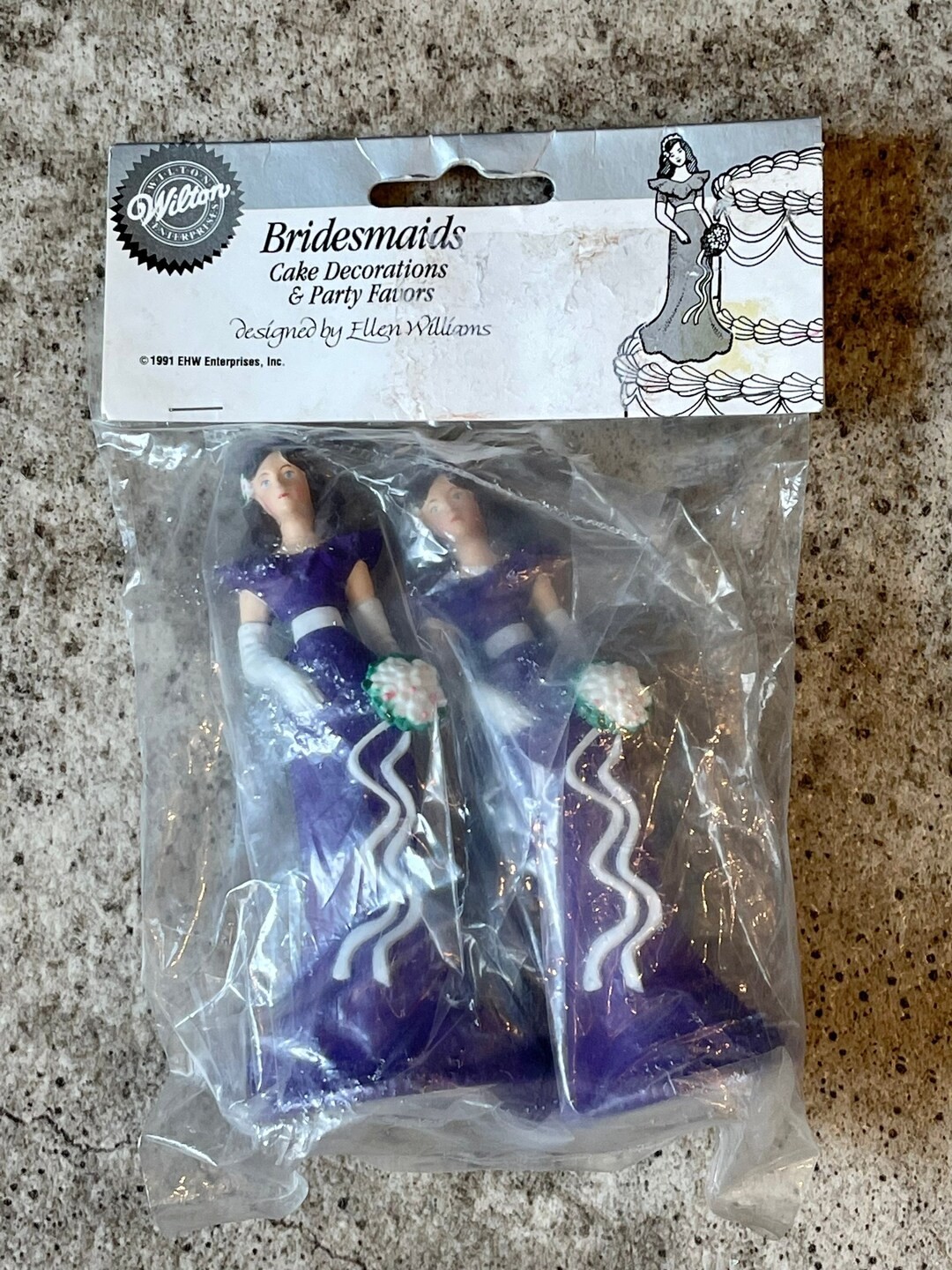 Wilton Vintage Bridesmaid pair- NIB Sapphire Blue 203-9109