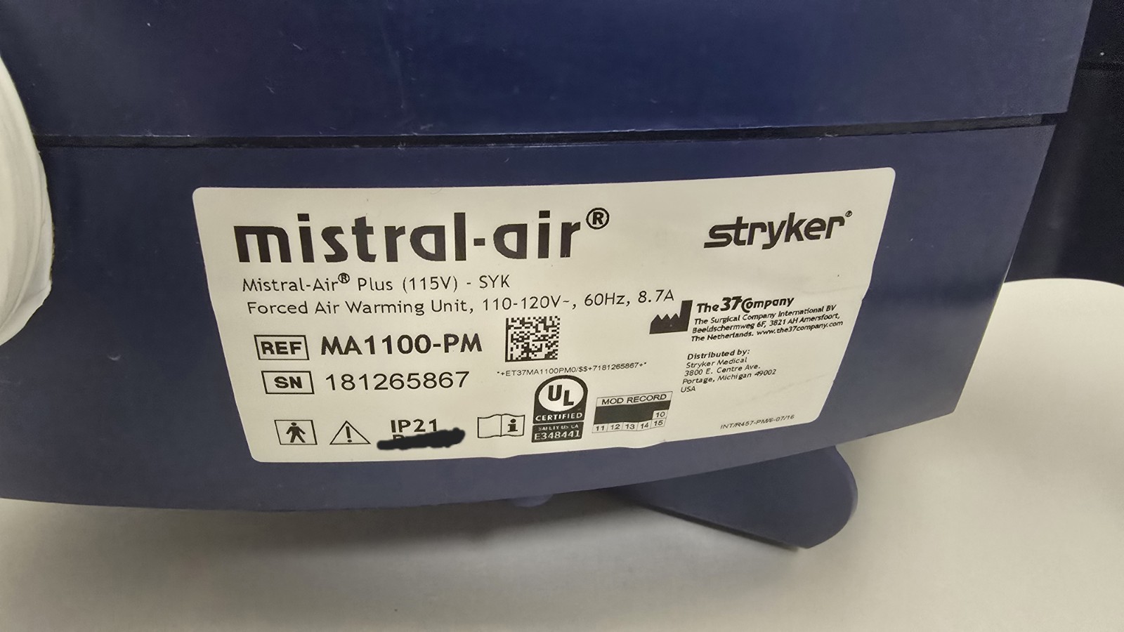 Stryker Mistral-Air Plus MA1100-PM System Crack on case