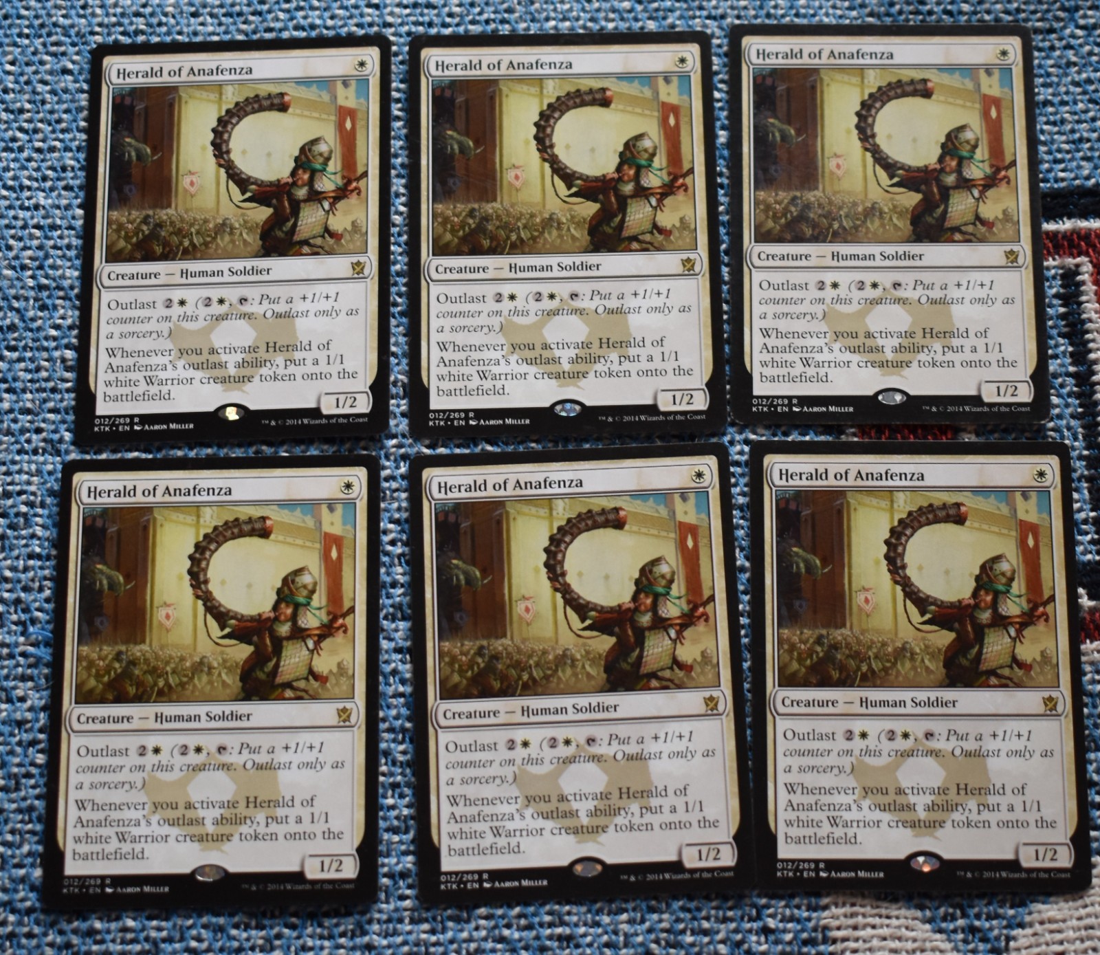 MTG 6x Rare White Human Soldier Herald of Anafenza Magic The Gathering Card