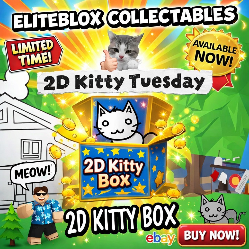Adopt Here💕2D Kitty Tuesday's🙀🙀🙀 [2D Kitty Box] 2D Kitty (Legendary Pet)