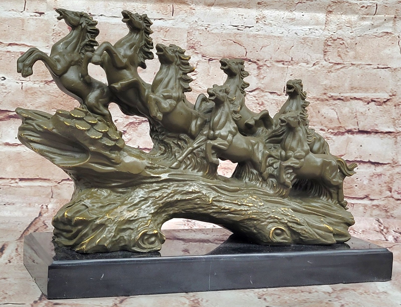 Limited Edition Bronze Horse Sculpture by Milo Running Statues for Living Decor