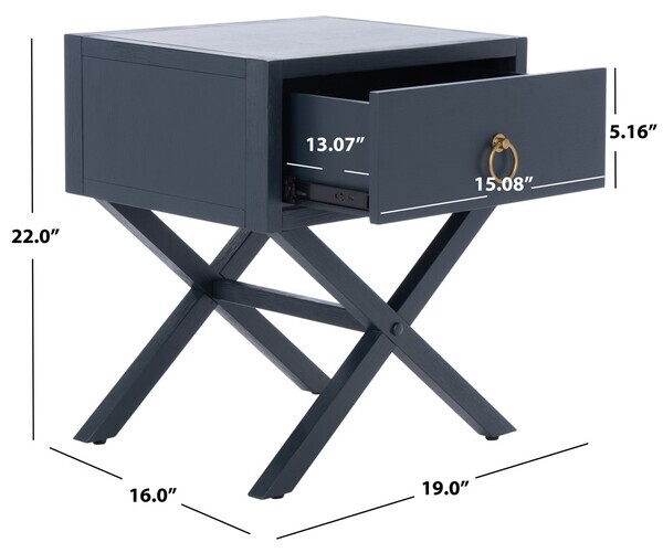 Safavieh ODILIA 1 DRAWER NIGHTSTAND, Reduced Price 2172752324 NST9200A