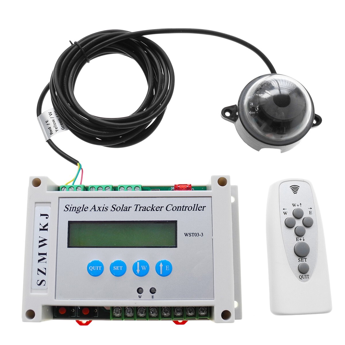 LCD Single Axis Solar Tracker Controller DIY Solar Panel Auto Tracking Track Kit