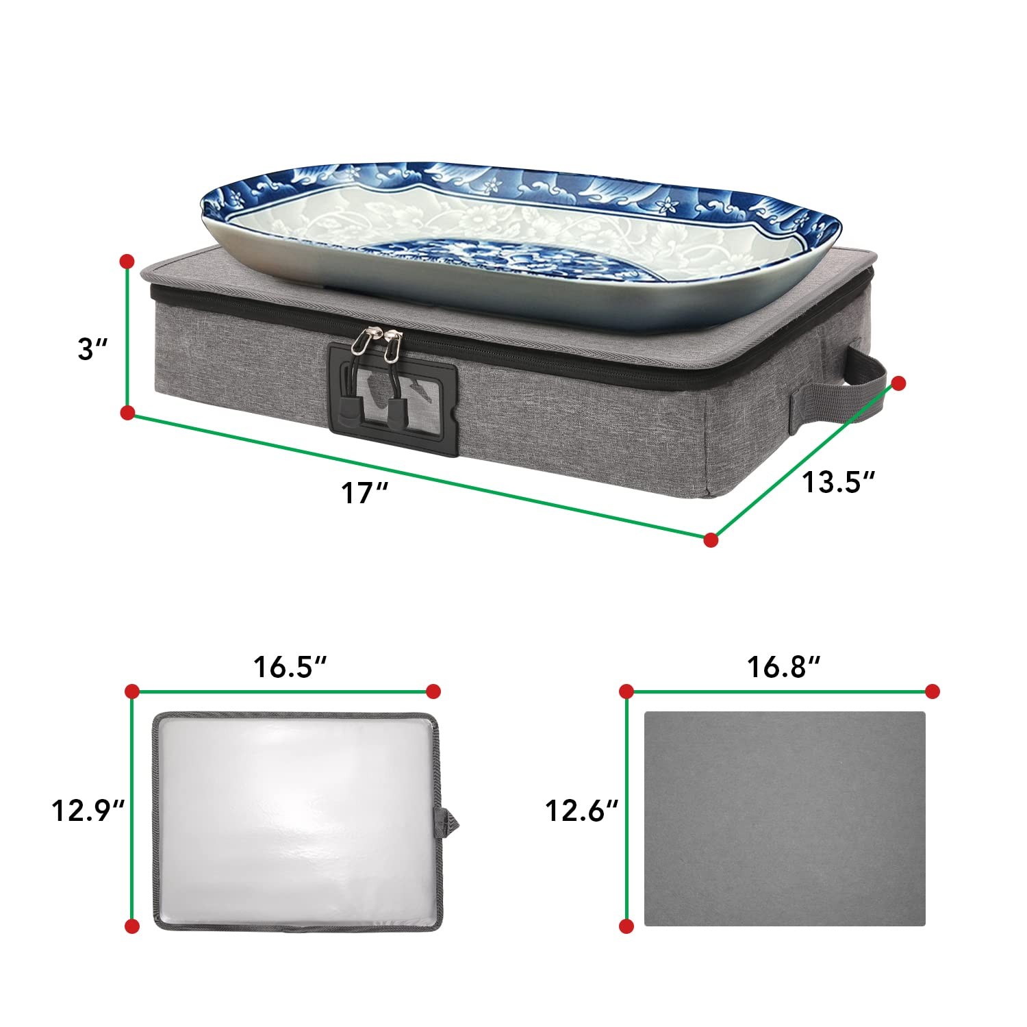 Platter Storage Case, China Storage Containers, Hard Shell and Stackable, 17'...