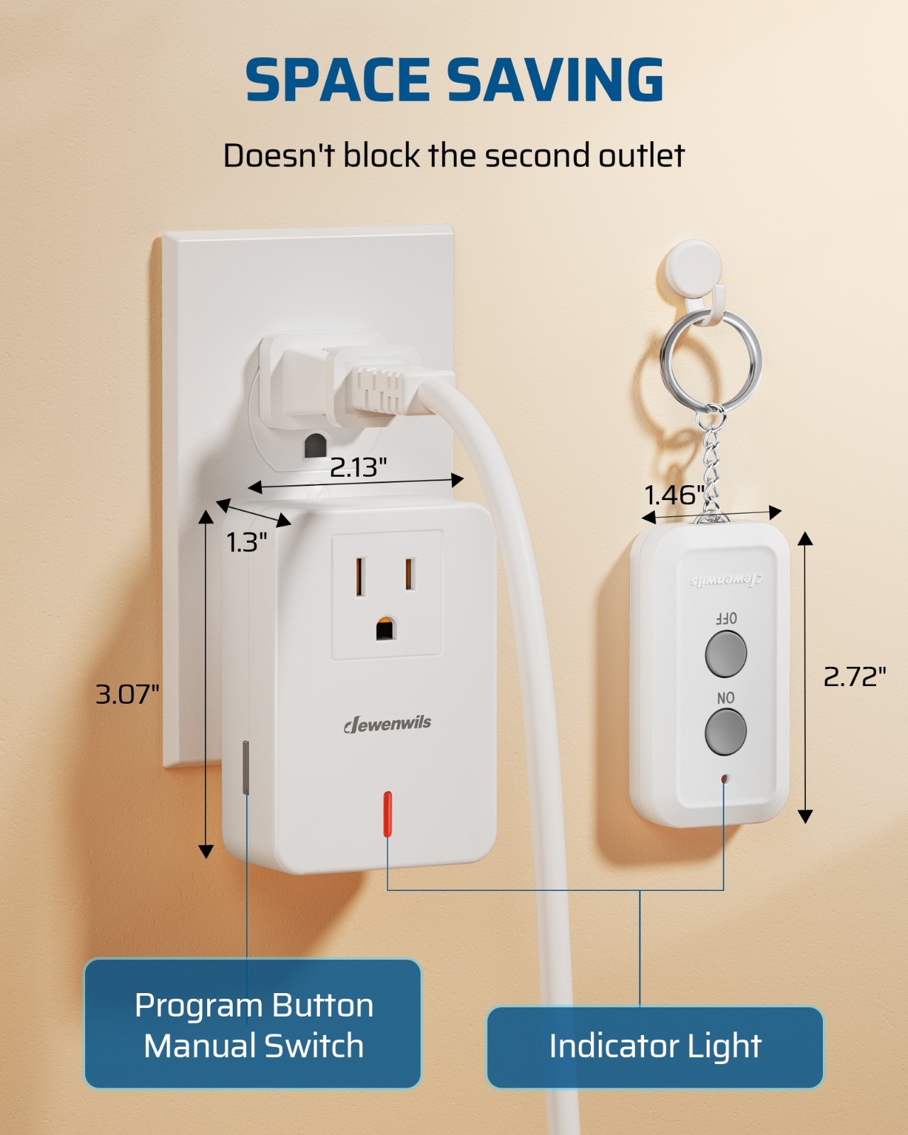 DEWENWILS Wireless Light Switch Kit Remote Control Outlet 100FT Range