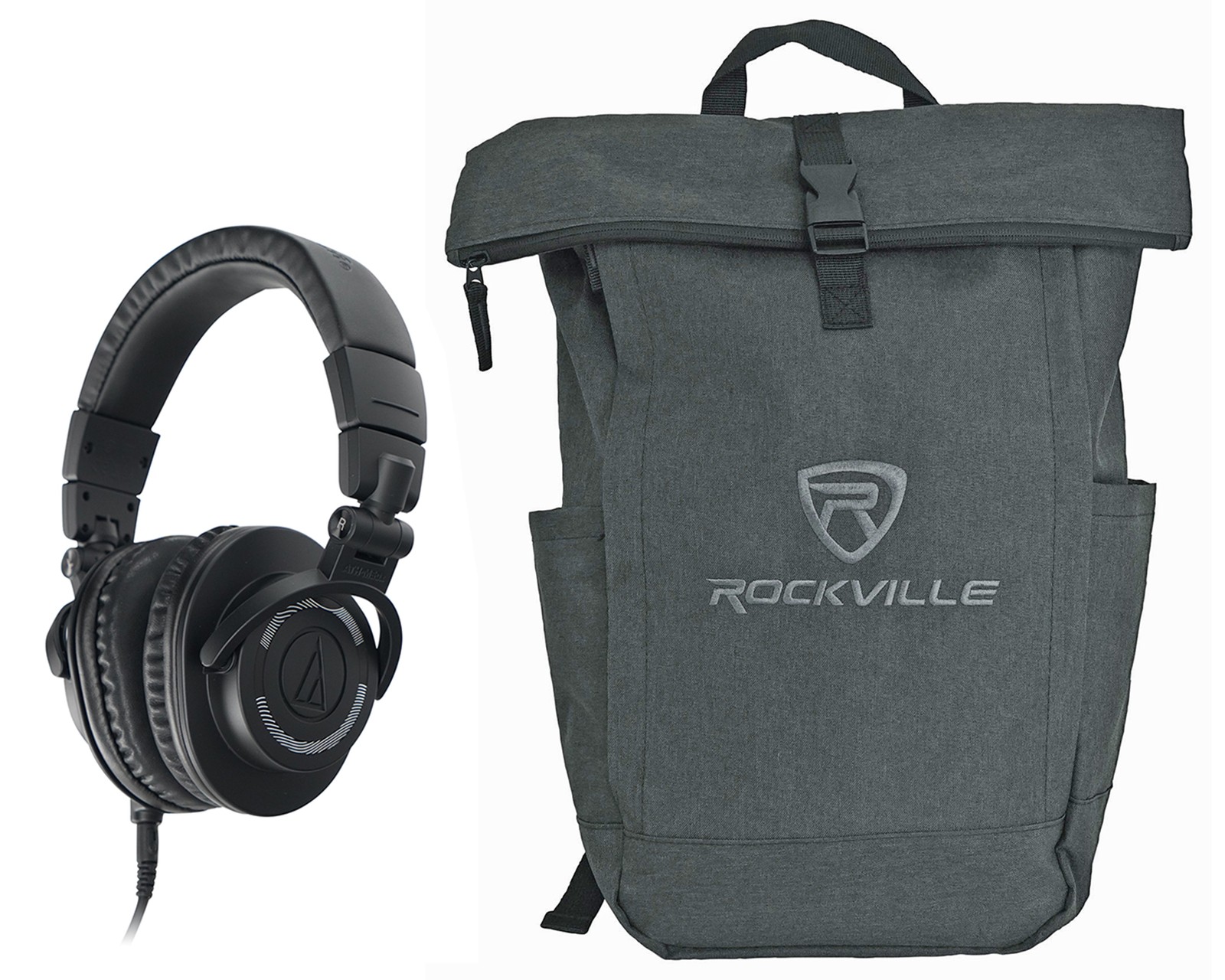 Audio Technica ATH-M50x ENSO Over Ear Recording Studio Headphones + Backpack
