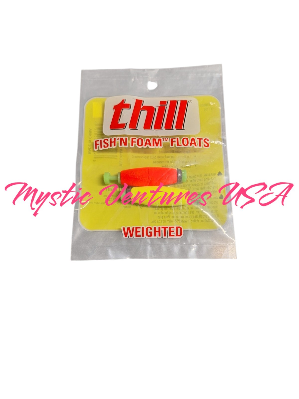 2pk Thill Fish'N Foam CIGAR Floats - Red - 1.5" - WEIGHTED Clip (FCW159)