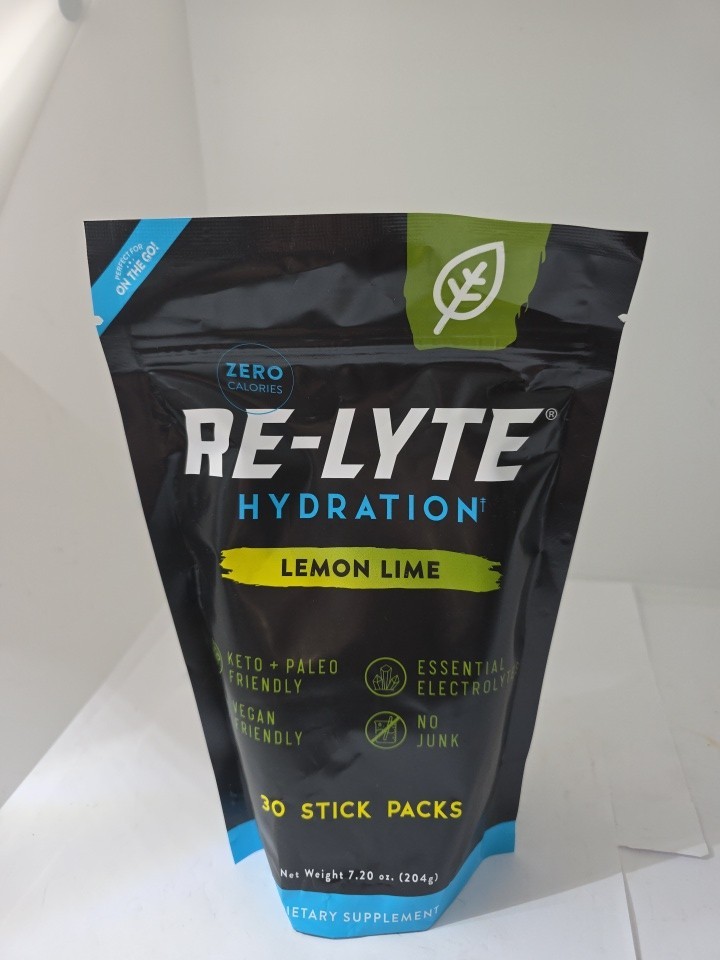 Re-Lyte Hydration Electrolyte Drink Powder Mix (Lemon Lime) 30 Stick. Ex.01/31