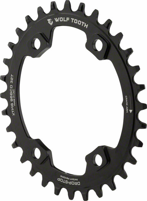 Wolf Tooth Elliptical 96 BCD Chainring - 32t, 96 Asymmetric BCD, 4-Bolt, Drop-St