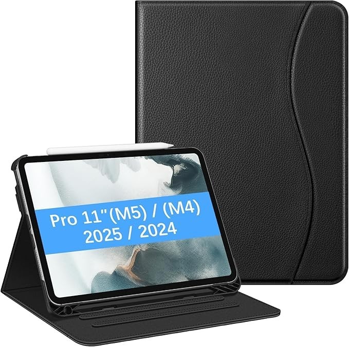 Fintie Folio Case for iPad Pro 11-inch (M5) 2025 / (M4) 2024 - Multiple Black