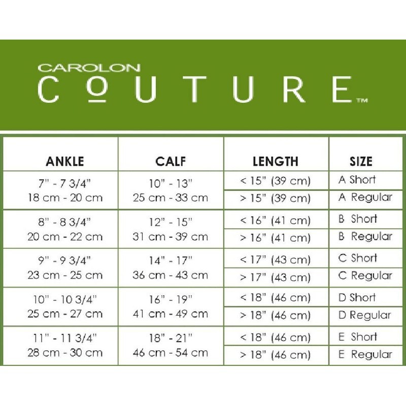 CAROLON Couture Dress Sock, Short Length, Closed Toe, 20-30mmHg Brown (Size: B)