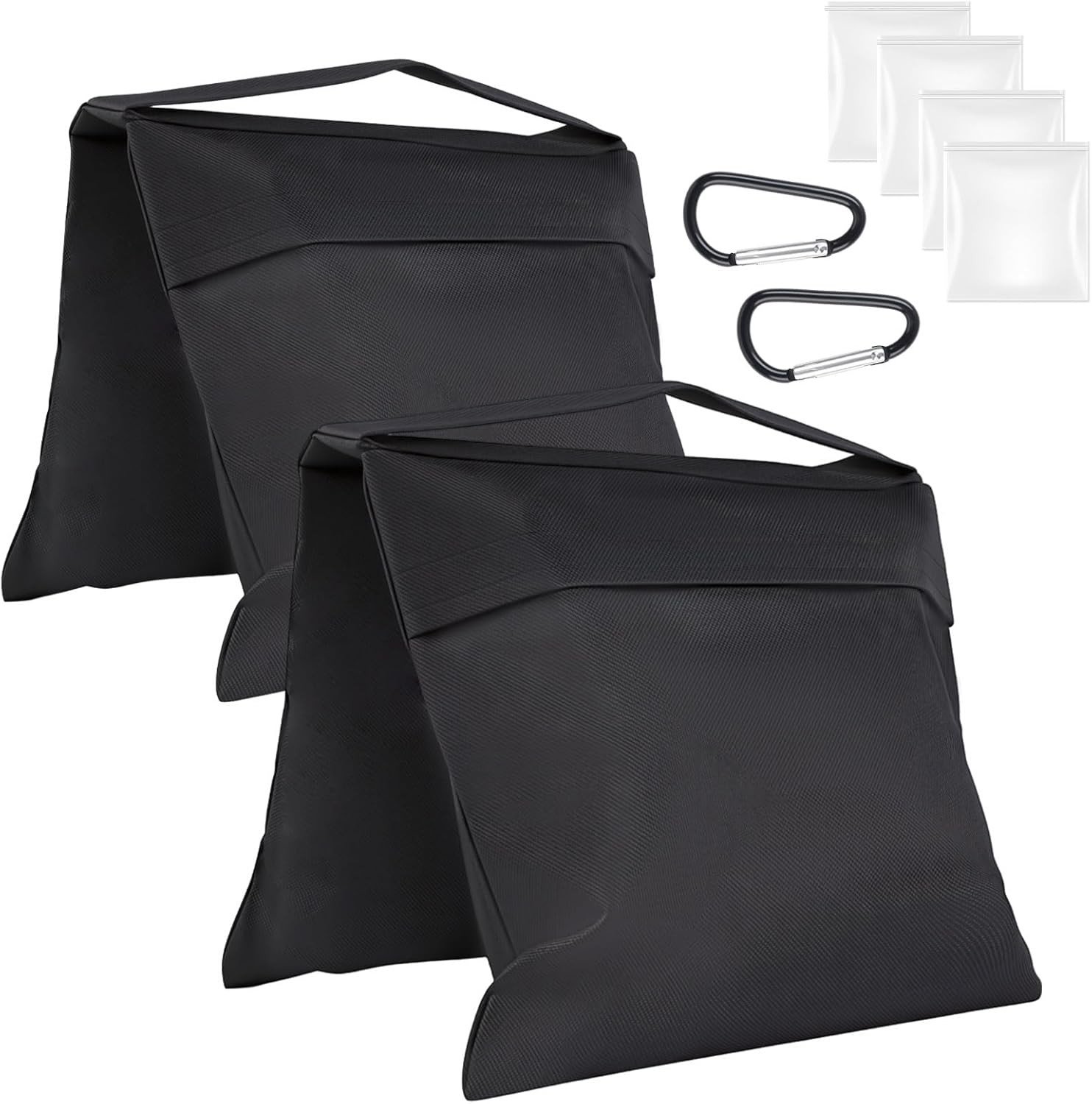2 Pack Sand Bags, Black Sand Bags for Weight, Heavy Duty Sandbags for Umbrella B