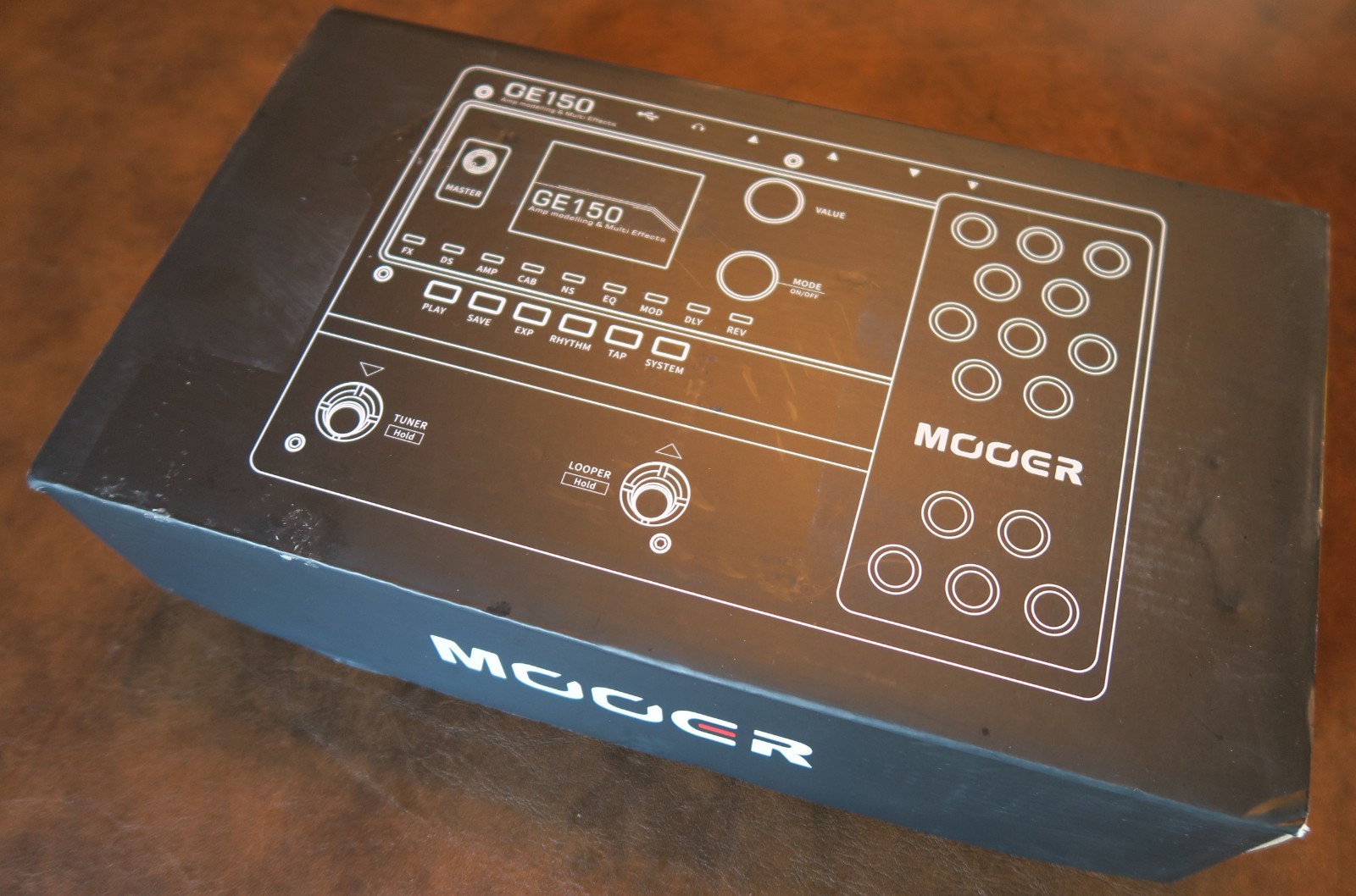 MOOER GE150 Electric Guitar Amp Modelling Multi Effects Pedal w Expression & IR