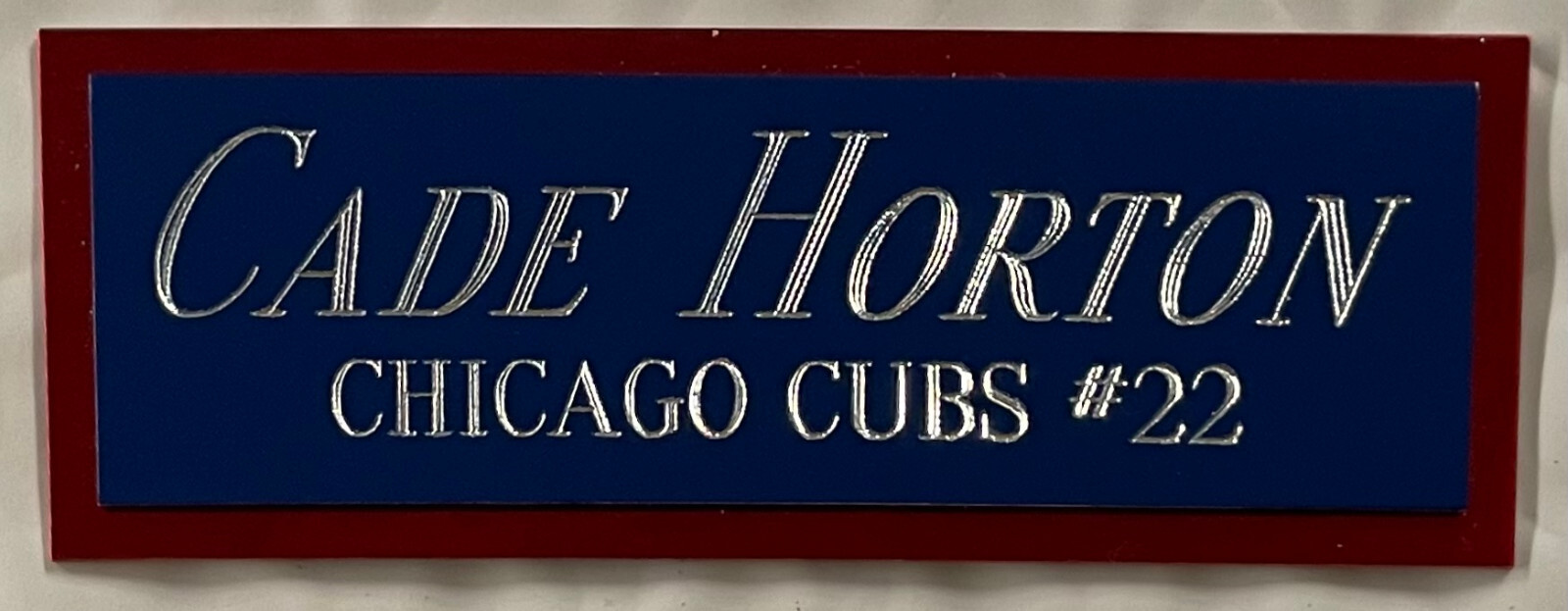 CADE HORTON CUBS NAMEPLATE FOR AUTOGRAPHED Signed Baseball Display CUBE CASE