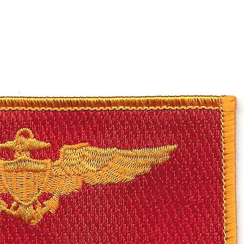 Aviaition Pilot Wings Gold Field Red Patch