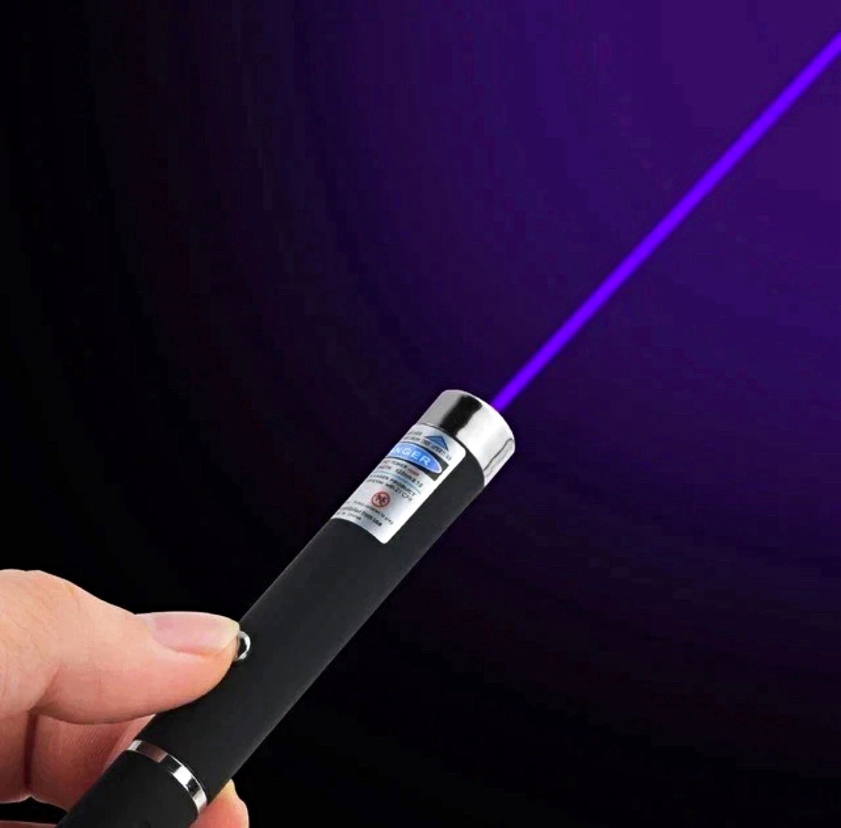 Purple Laser Pen Pointer Class 2 (II) Battery Powered w/ Pocket Clip