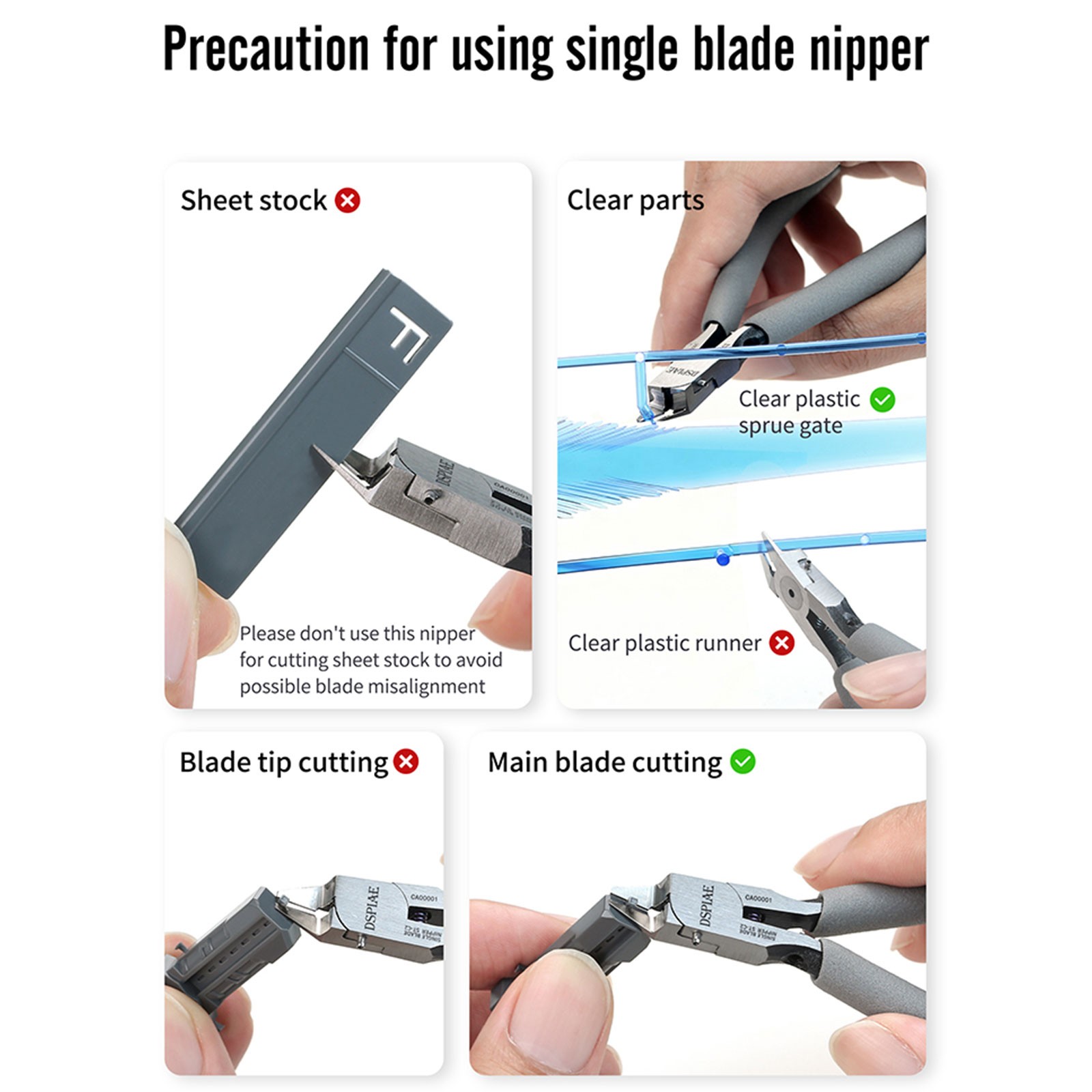 DSPIAE Photoetch Bending Pliers - ST-C2 Model - Edge-less Precision Tool yriS