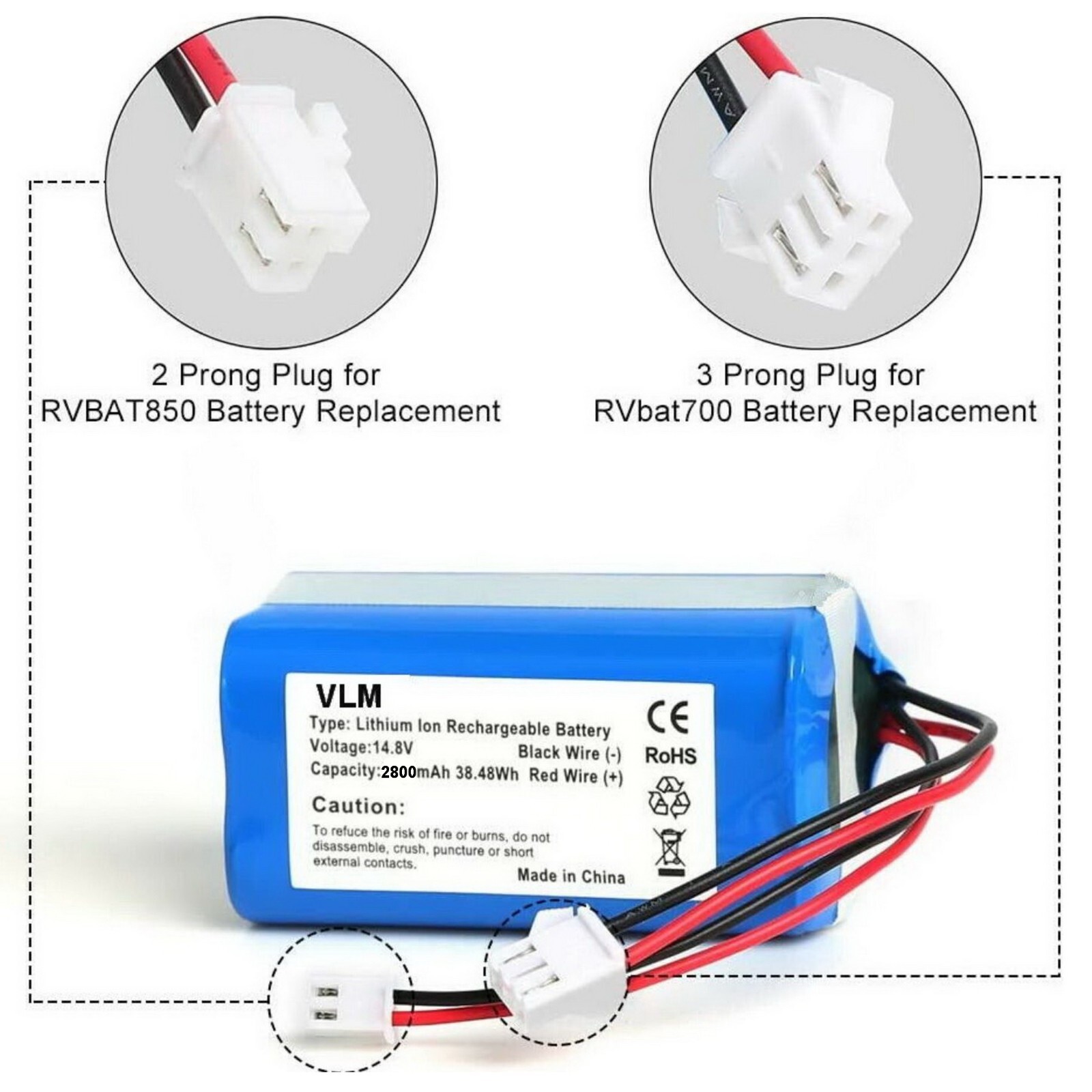 Shark ION Robot Replacement Battery Pack for RVBAT700 for RV750, RV755 RV720