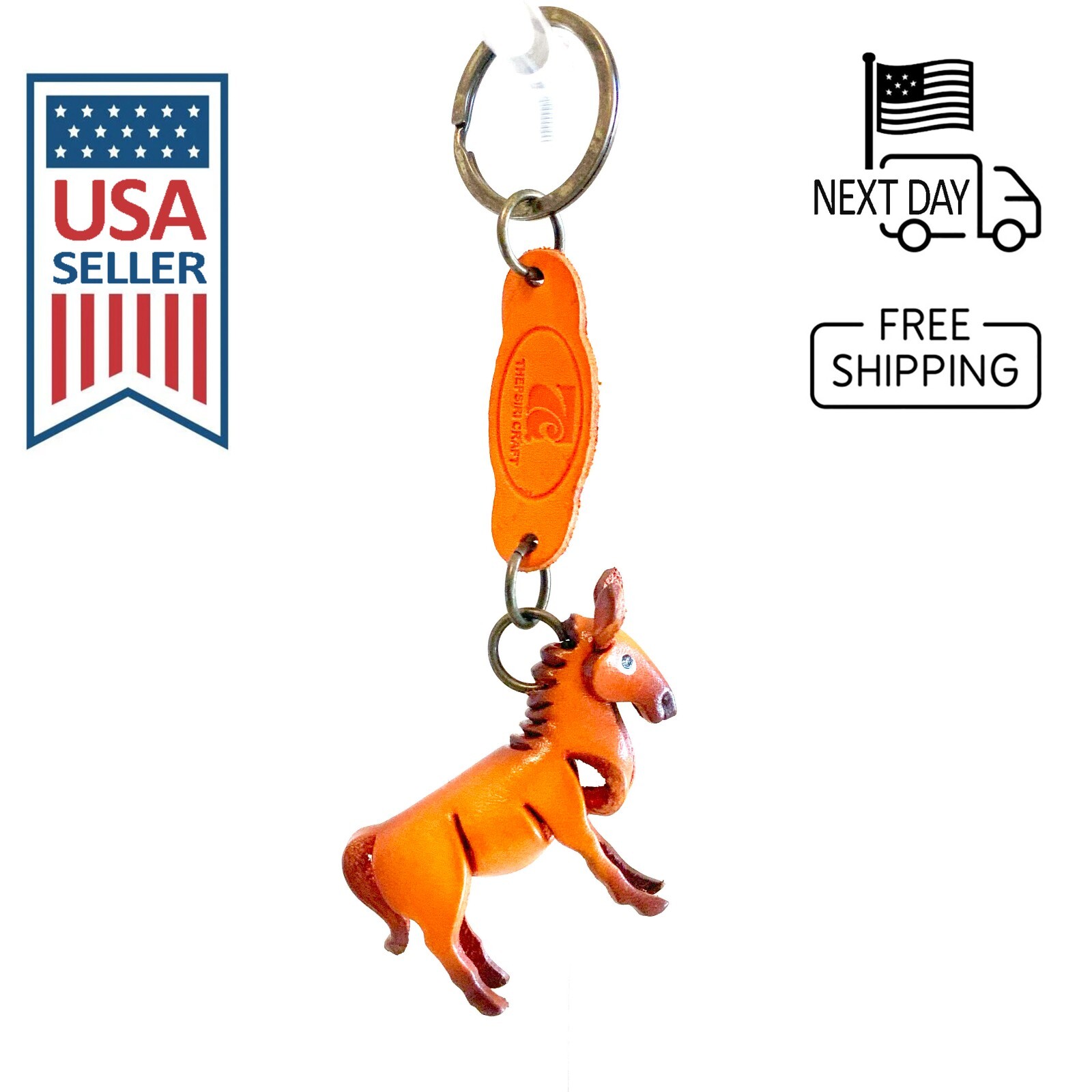 Horse Handmade Leather Keyring