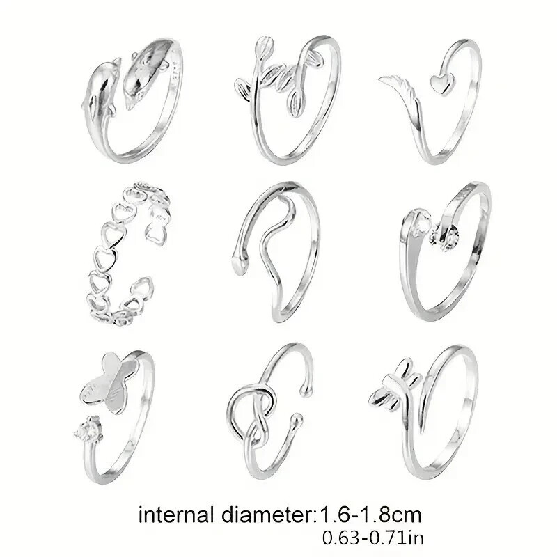 Bohemian Toe Ring Set - 9 Adjustable Rings 🌺CLEARANCE SALE