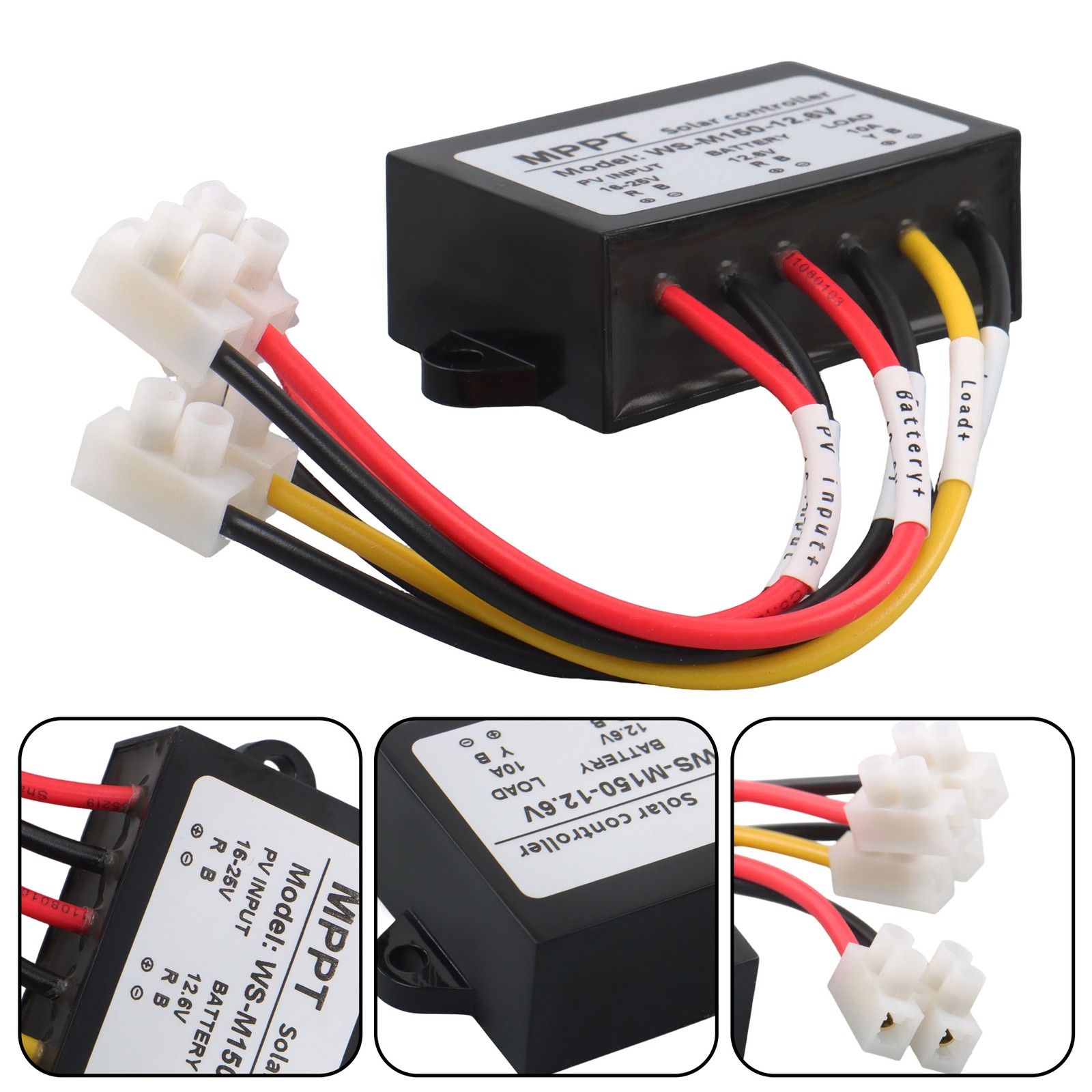 MPPT Solar Charge Controller Boost Waterproof Adjustable 150W 12.6V