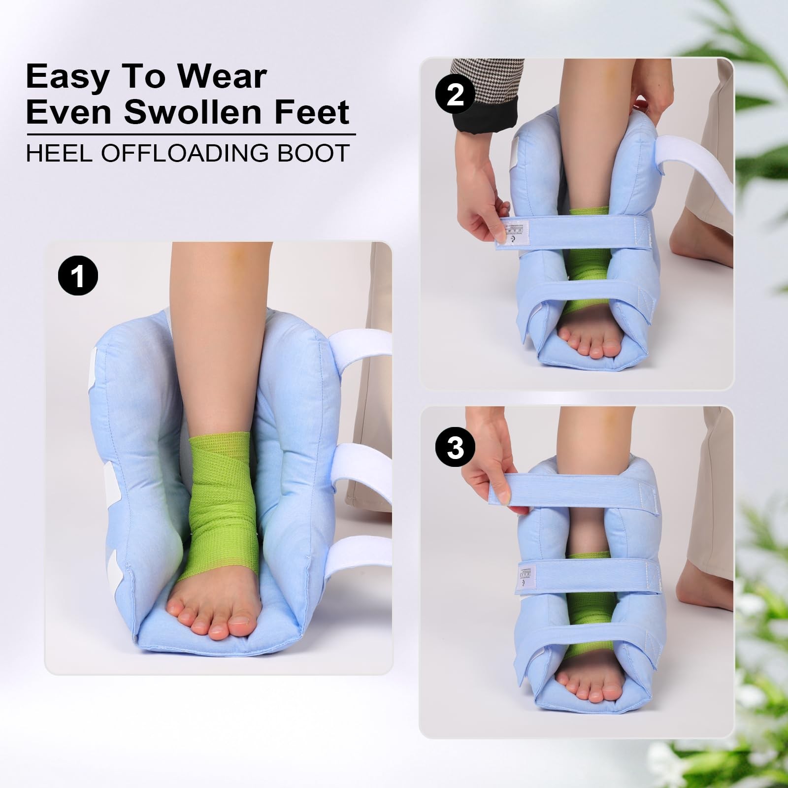Adjustable Heel Protector Cushion - Pressure Relief & Bedsore Prevention Boot...