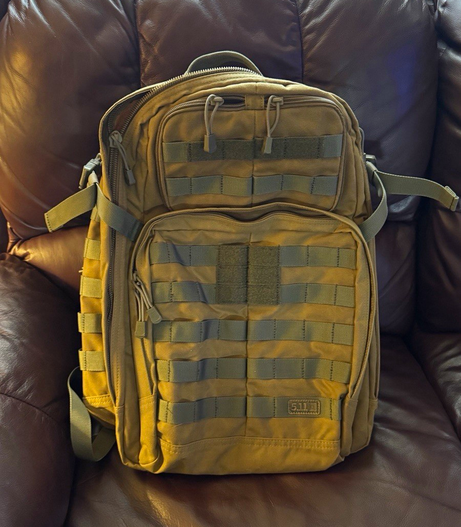 5.11 Tactical RUSH 24 37L Green MOLLE Tactical Backpack Fits 15" Laptop