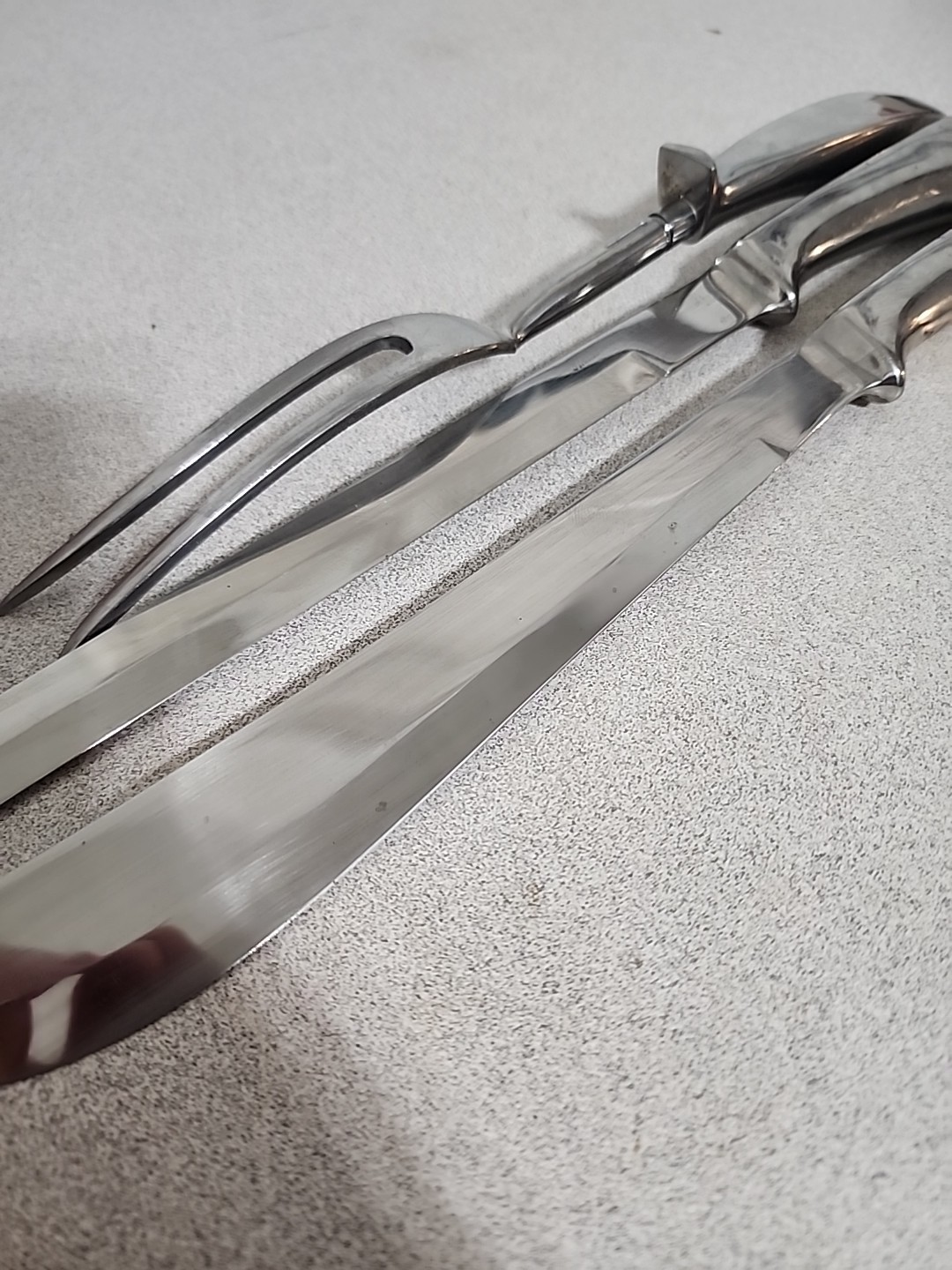 STAINLESS STEEL JAPAN 3-PIECE CARVING SET *GOOD PREOWNED CONDITION*
