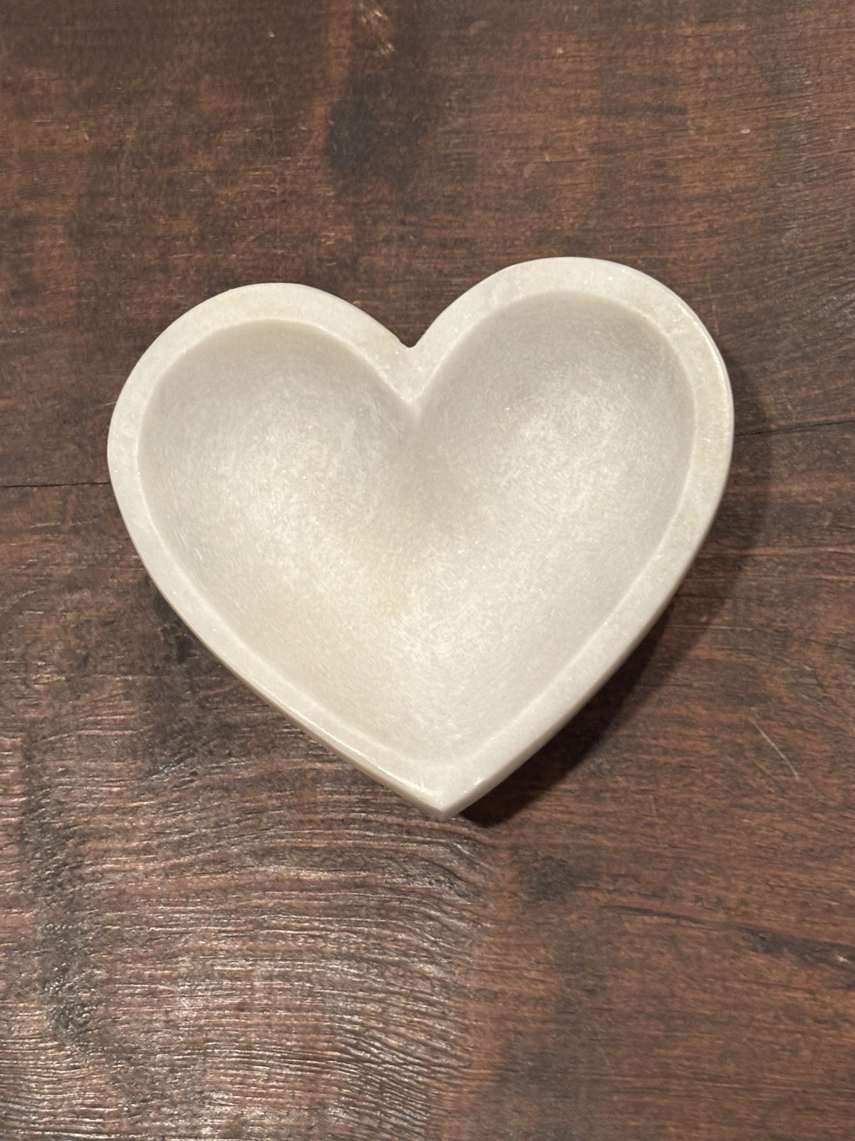 NEW Pottery Barn Small Marble Heart Tray Catchall Valentine Decor