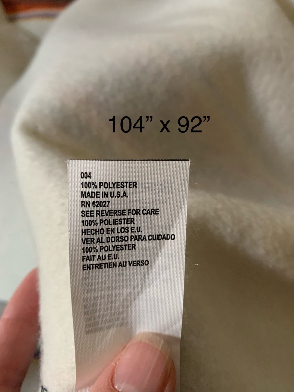 Equestrian Horse Blanket 104” X 92”