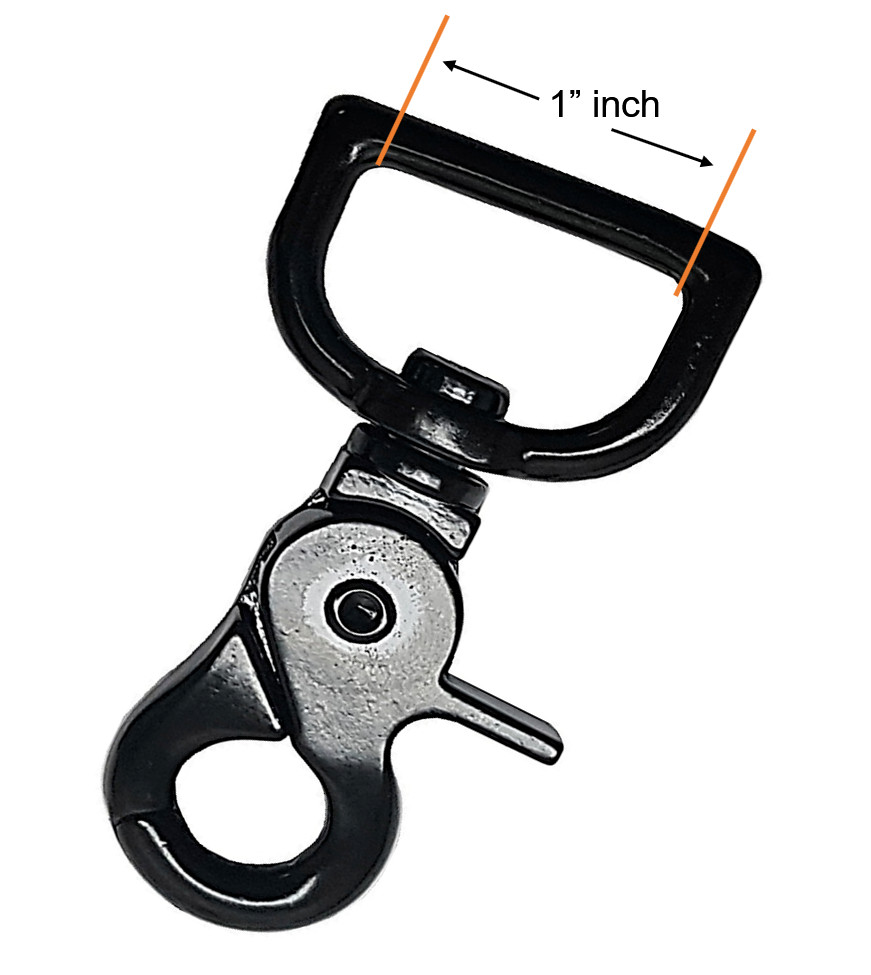 2 Pack Heavy Duty 1" Gun Metal Black Nickel Scissor Swivel Trigger Snaps