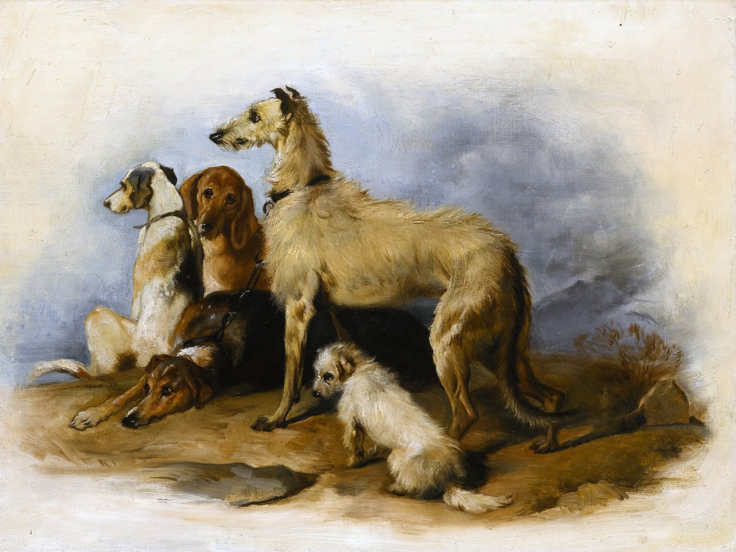HIGHLAND DOGS E. Landseer Tile Mural Kitchen Bathroom Backsplash Marble Ceramic