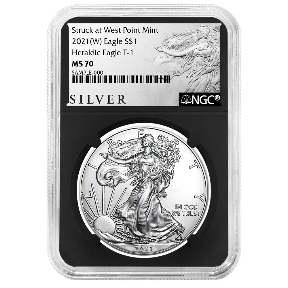 2021 (W) $1 Type 1 American Silver Eagle NGC MS70 ALS Label Retro Core